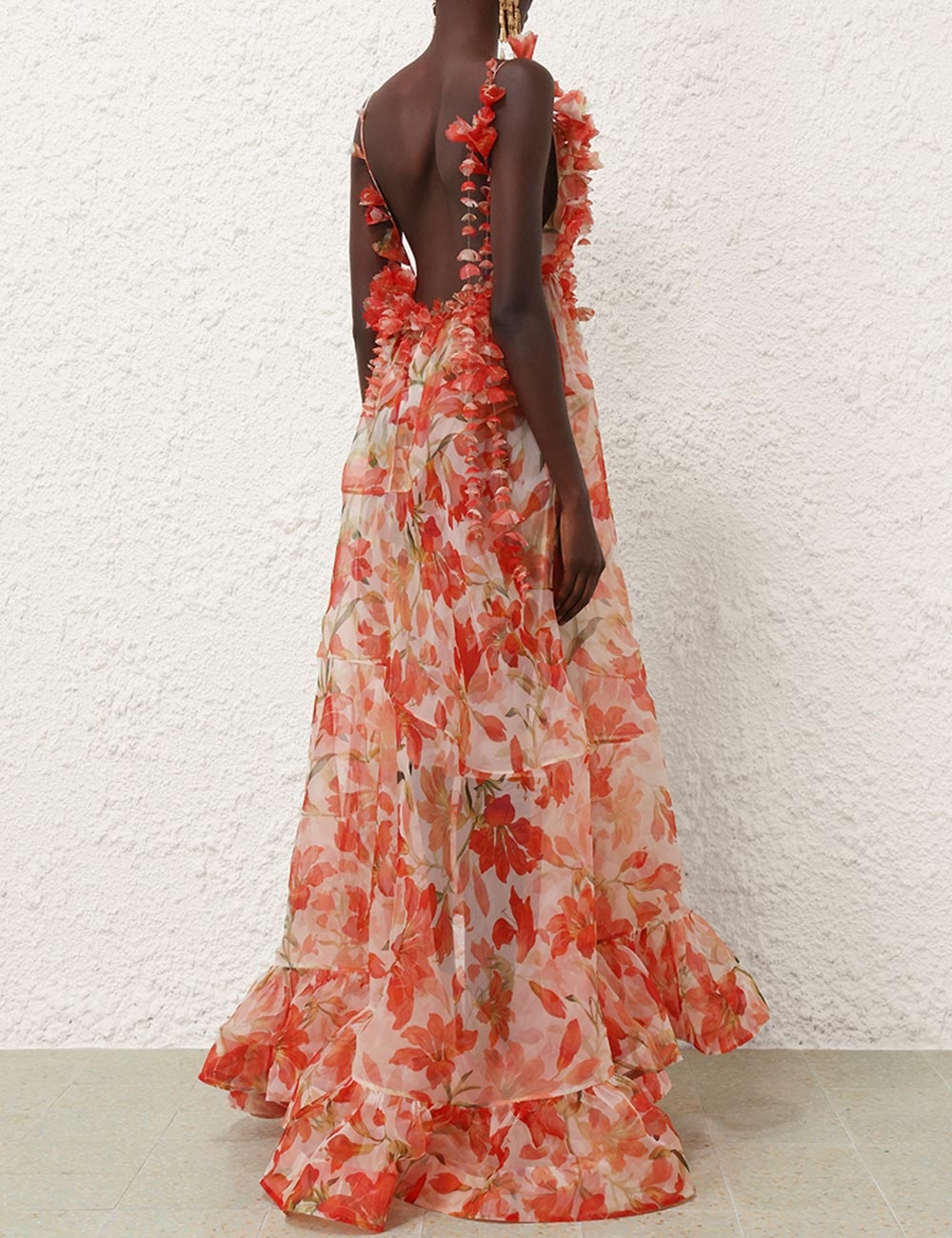 TRANQUILLITY FLORAL STRAP GOWN - 4