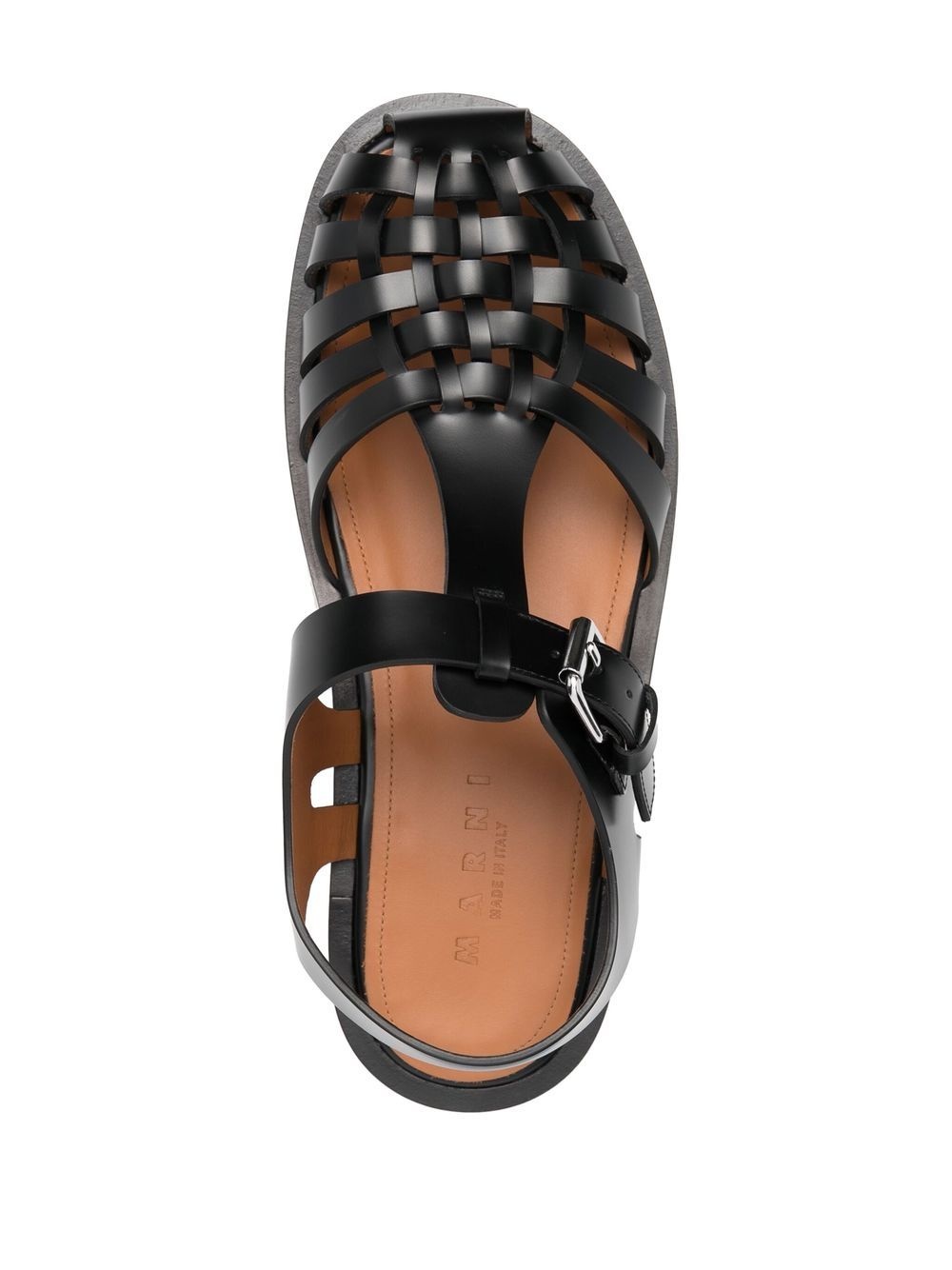 caged leather sandals - 4