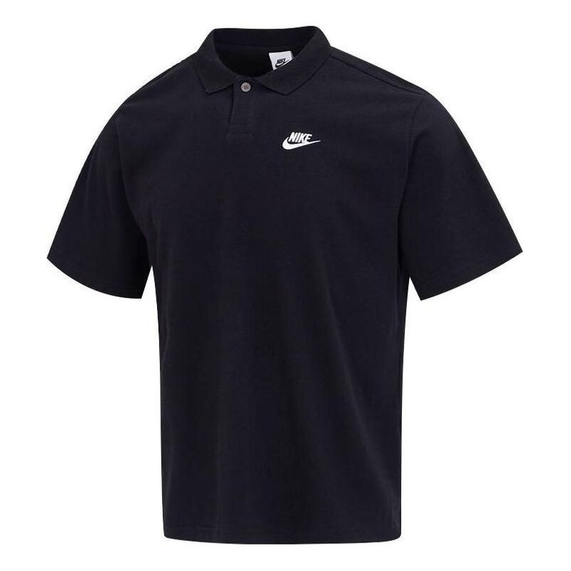 Nike Club Lapel T-Shirt 'Black' DX0618-010 - 1