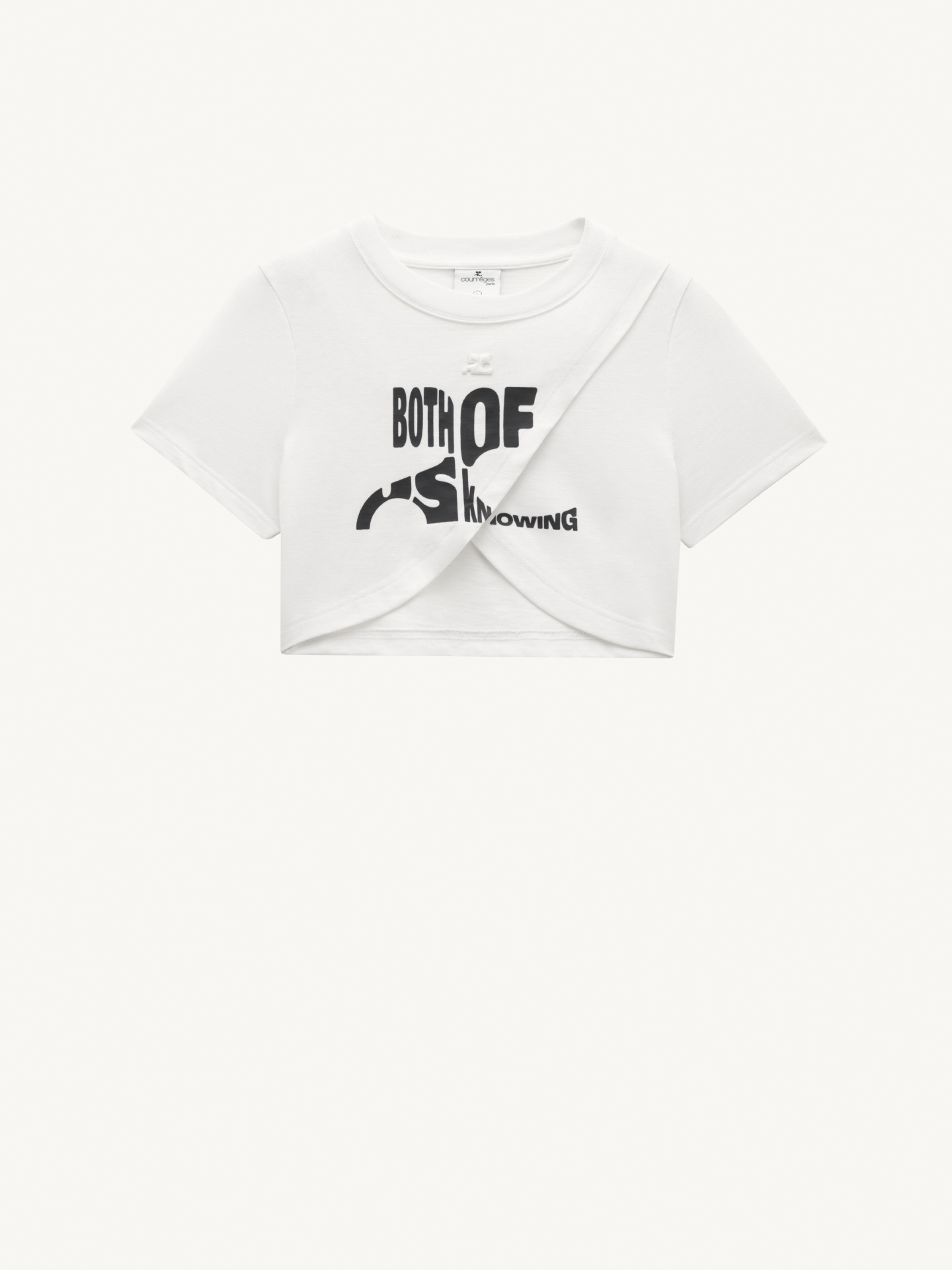 courrèges CROSSED T-SHIRT BOTH OF US KNOWING - 222JTS030JS0025B041