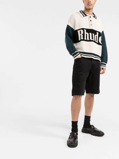 Rhude intarsia-knit logo jumper outlook