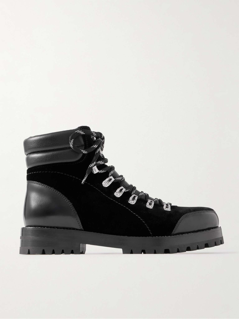 Janka Leather-Trimmed 벨벳 하이킹 부츠 - 1