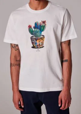 Paul Smith Mens Reg Fit T Shirt Cactus - 1