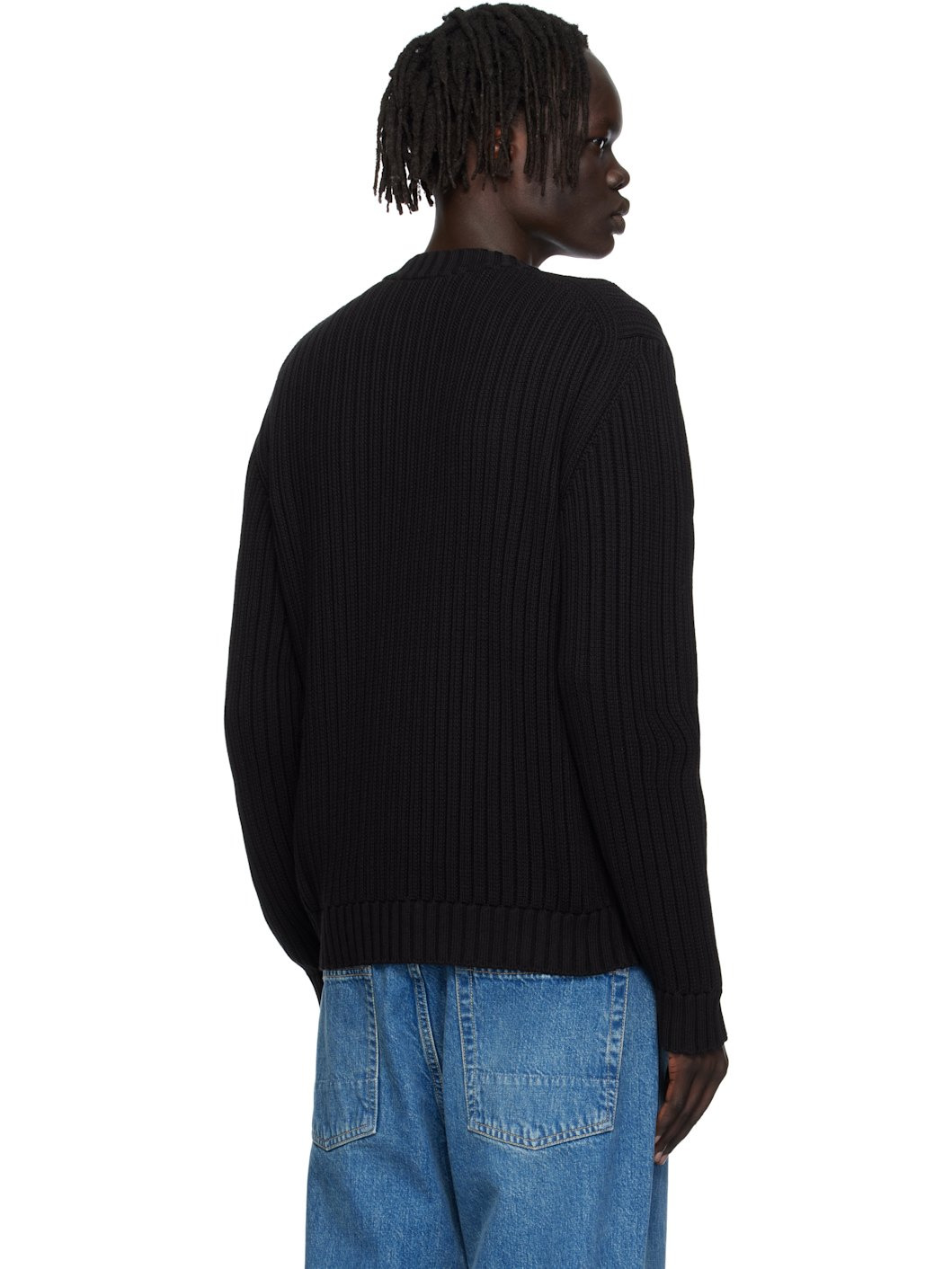 Black Embroidered-Logo Sweater - 3