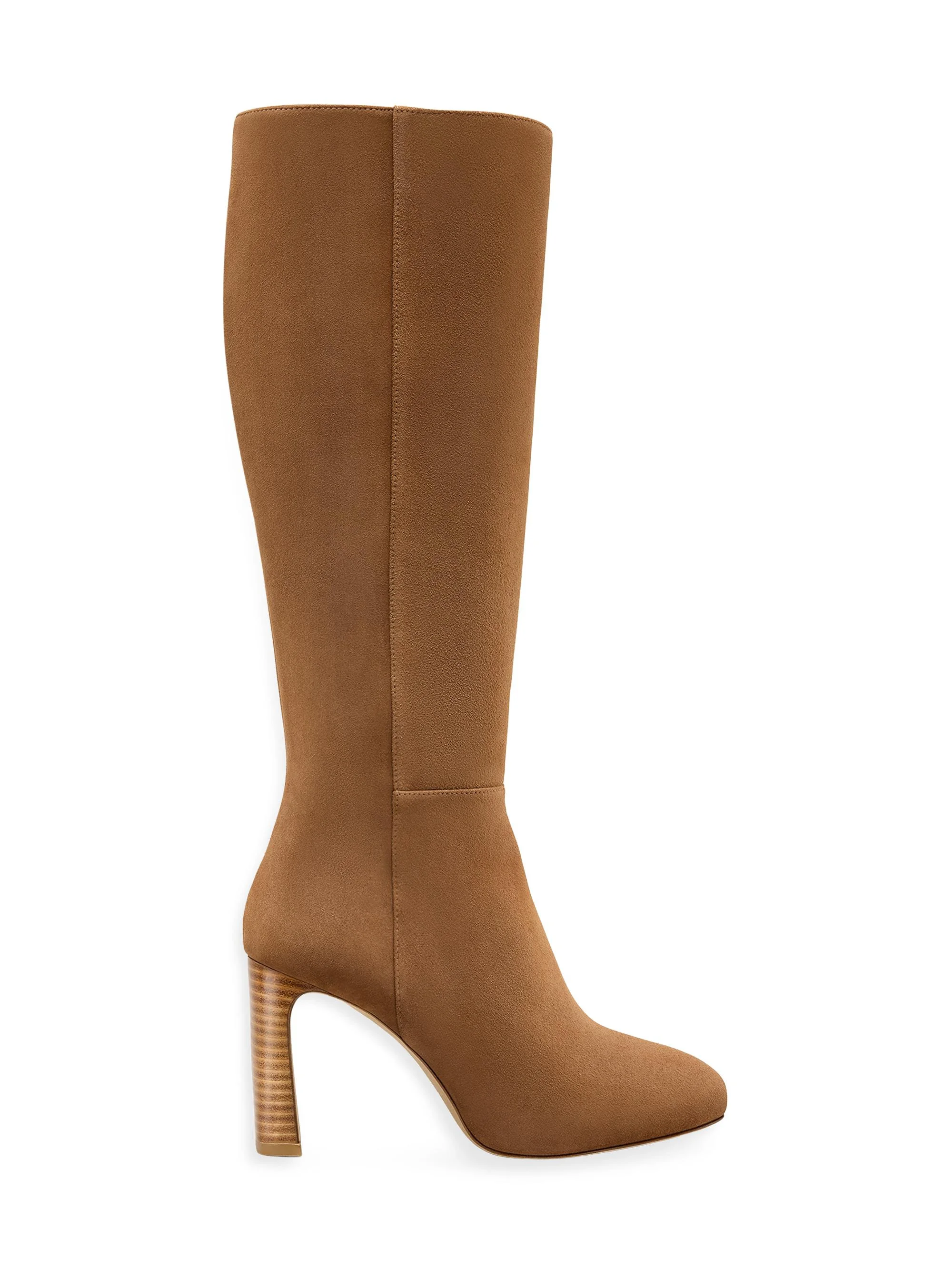 Women's Babette 90MM Suede Platform Boots - Toasted Almond New Camel - 1