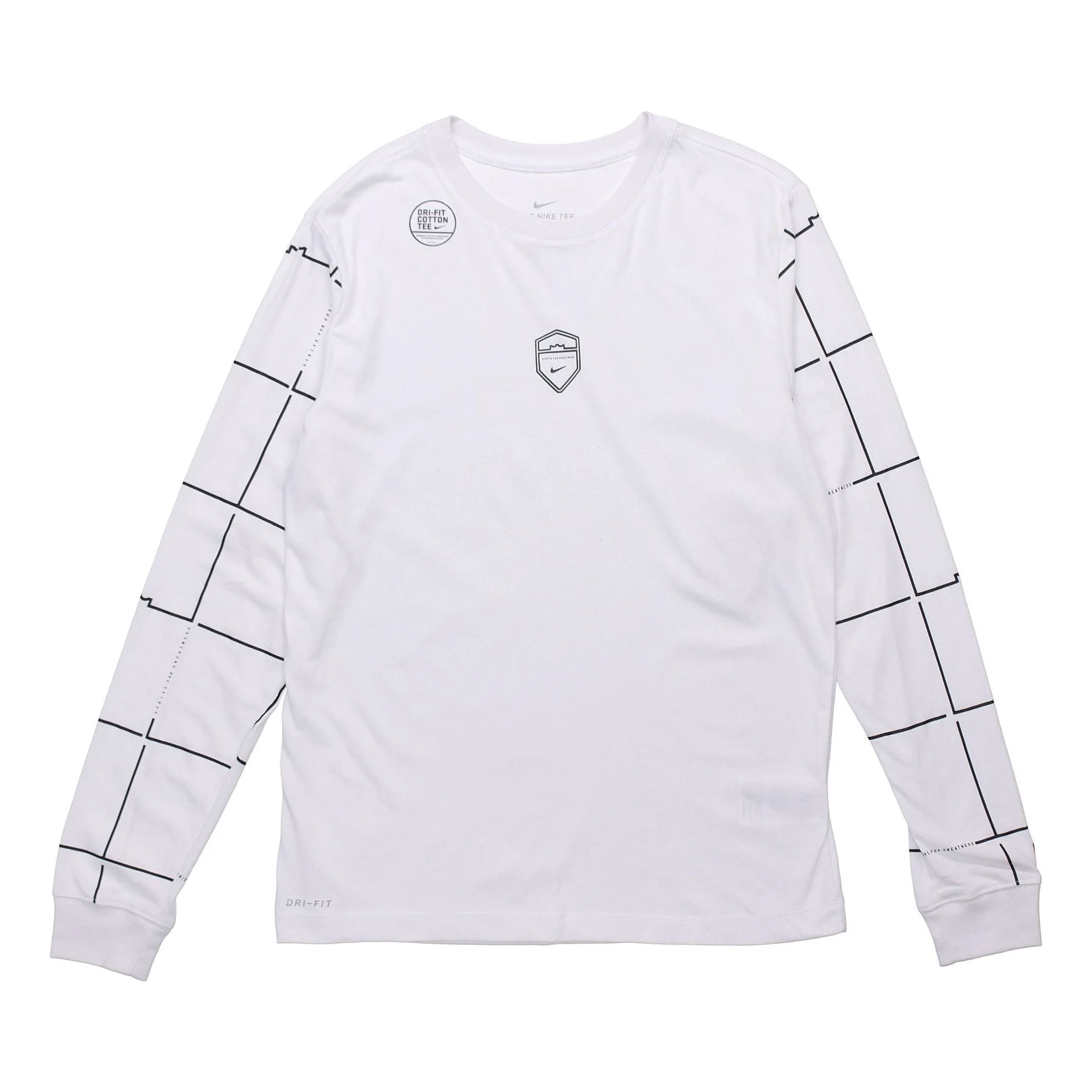 Nike 드리프 LeBron 긴 소매 TEE 남자 백색 CD0926-121 - 1