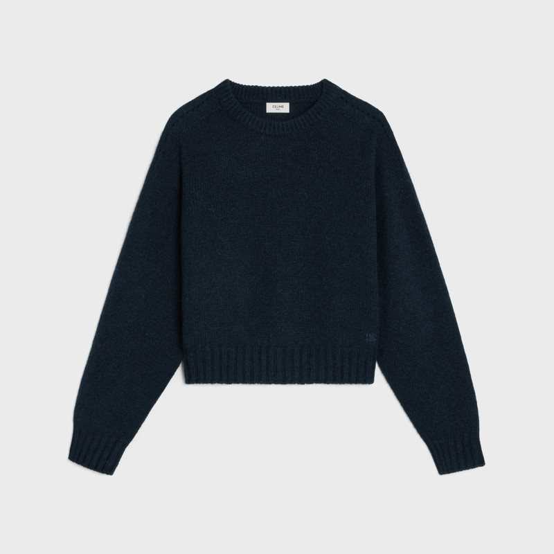 crew neck sweater in seamless cashmere 1