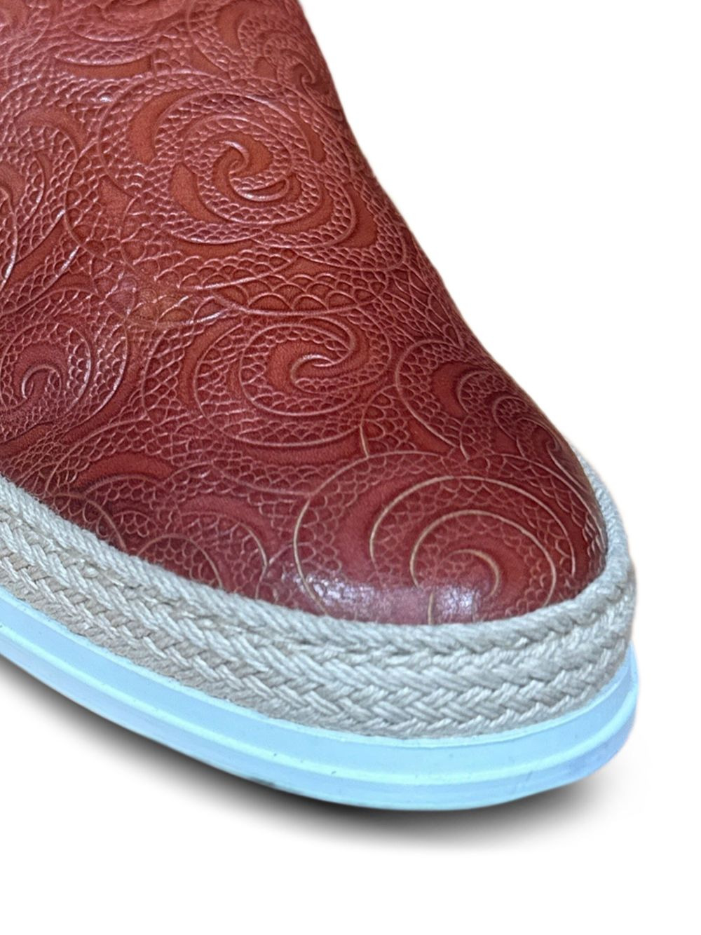 patterned leather loafers - 2