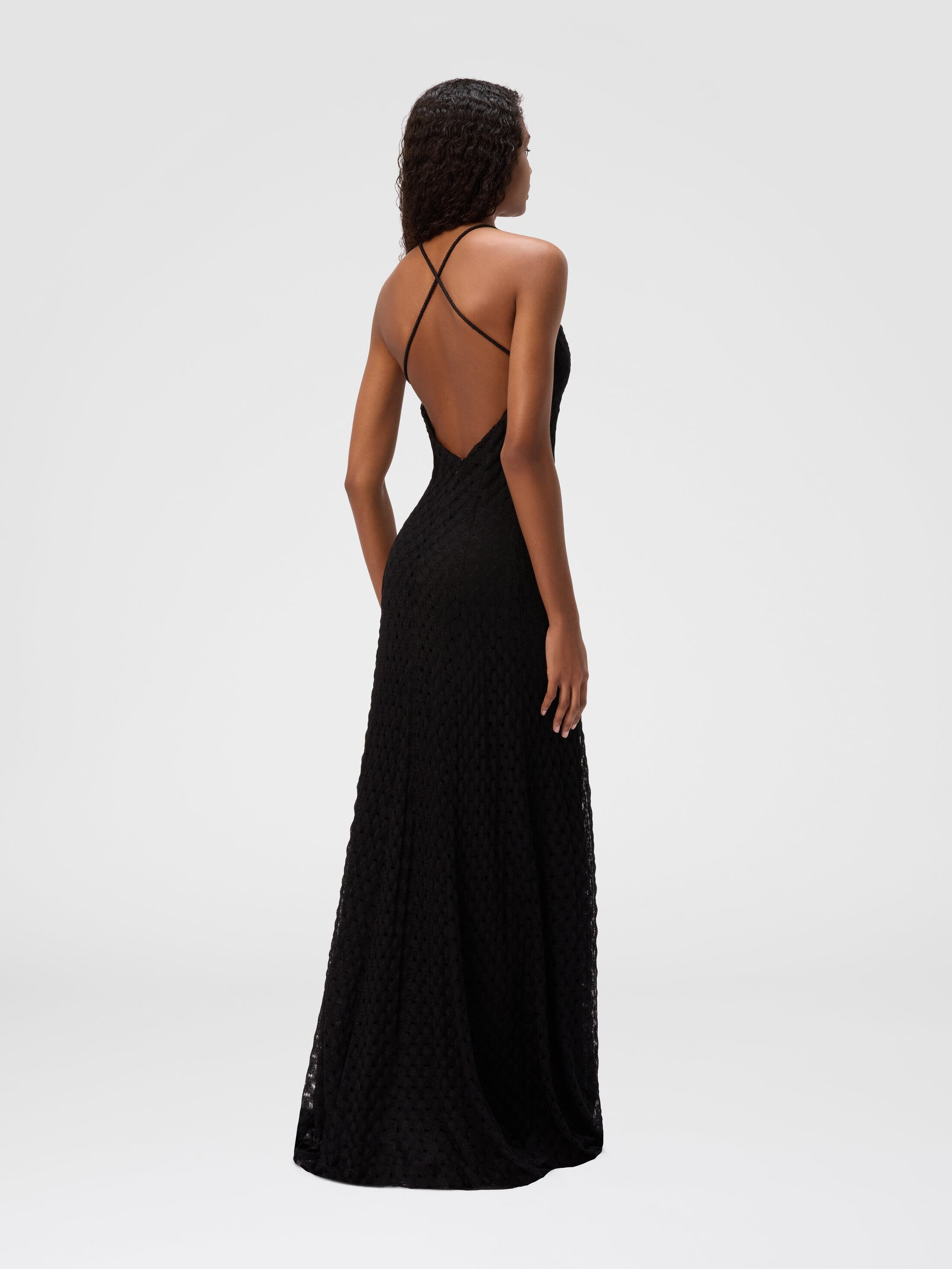 Missoni Long Viscose Dress With V-neck Lace in Black at Nordstrom - 3