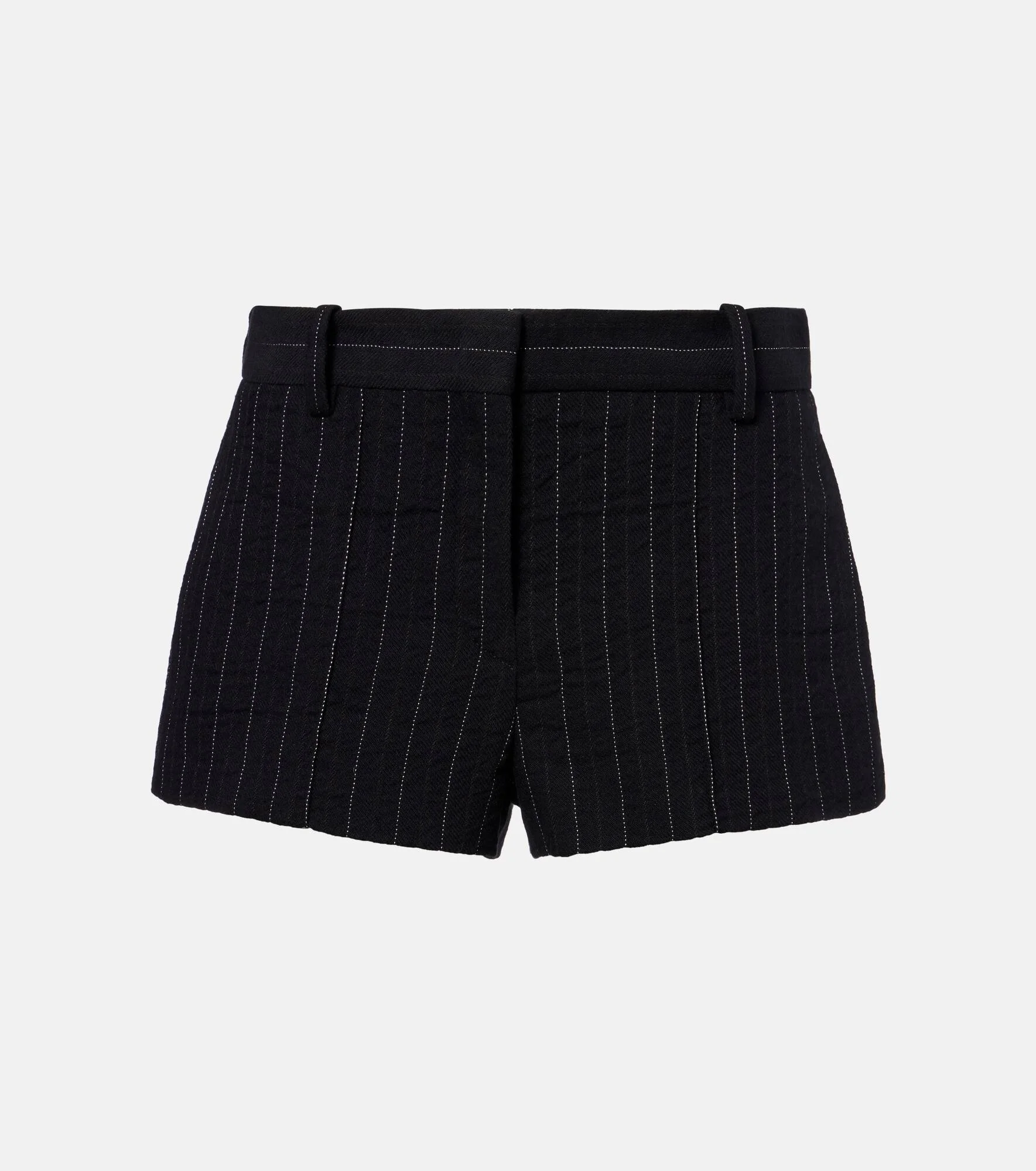 Melody pinstripe cotton and wool shorts - 1
