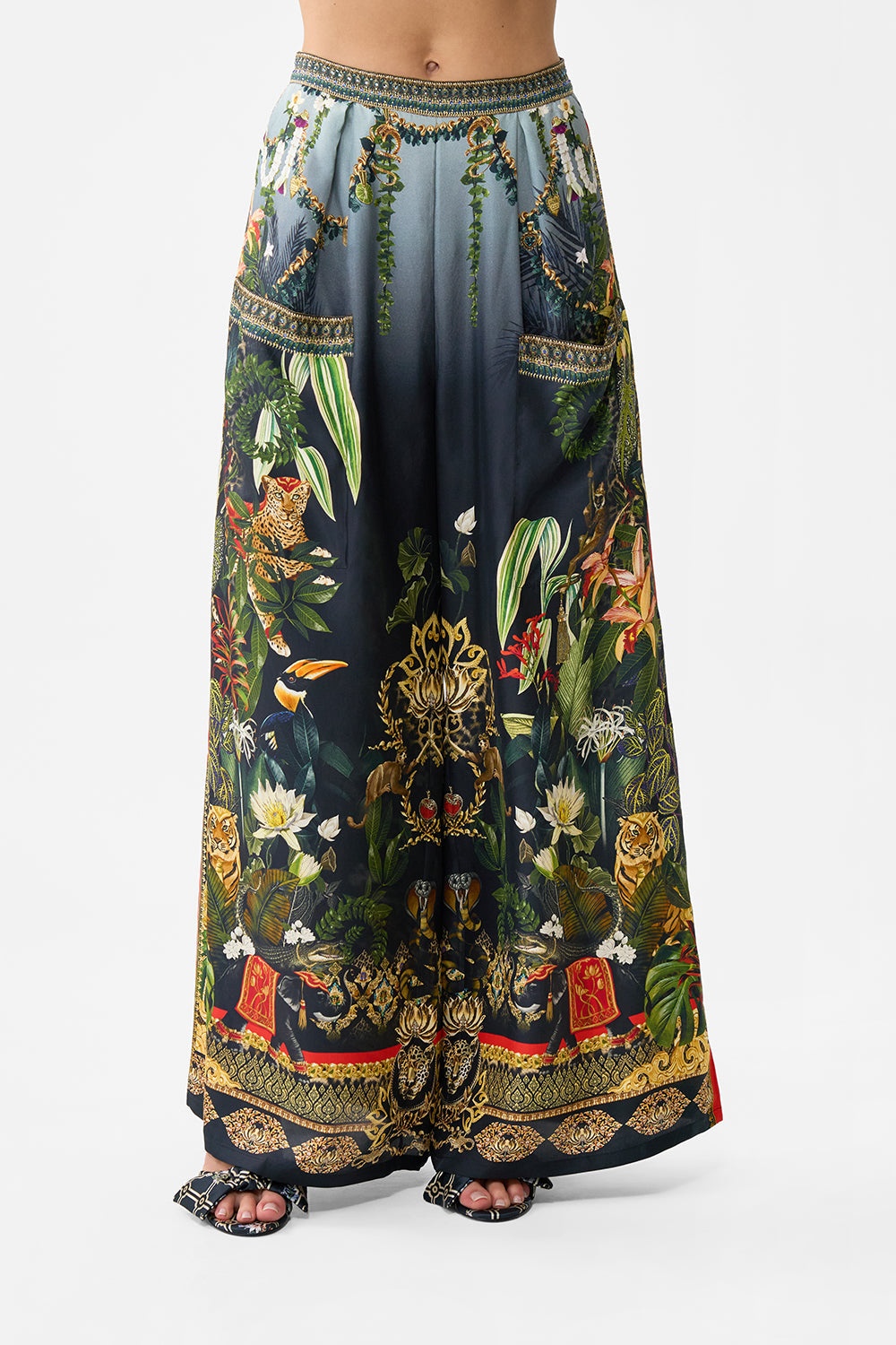 WIDE LEG TROUSER WITH FRONT POCKETS - 5