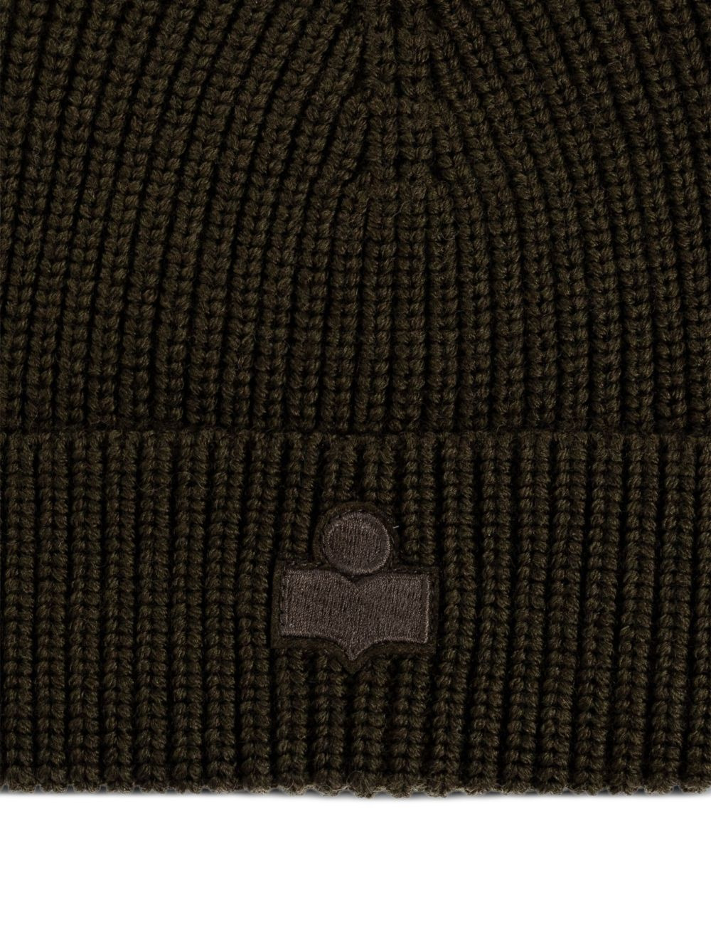 ribbed logo beanie hat - 3