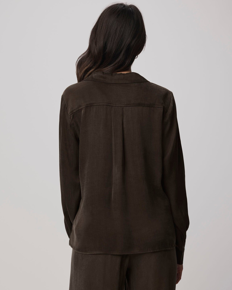 Serena Satin Button Down 5