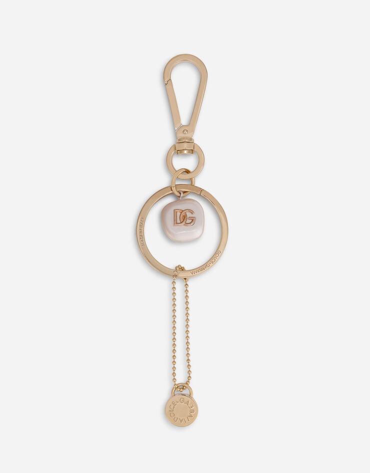 Metal keychain with branded pearl - 1