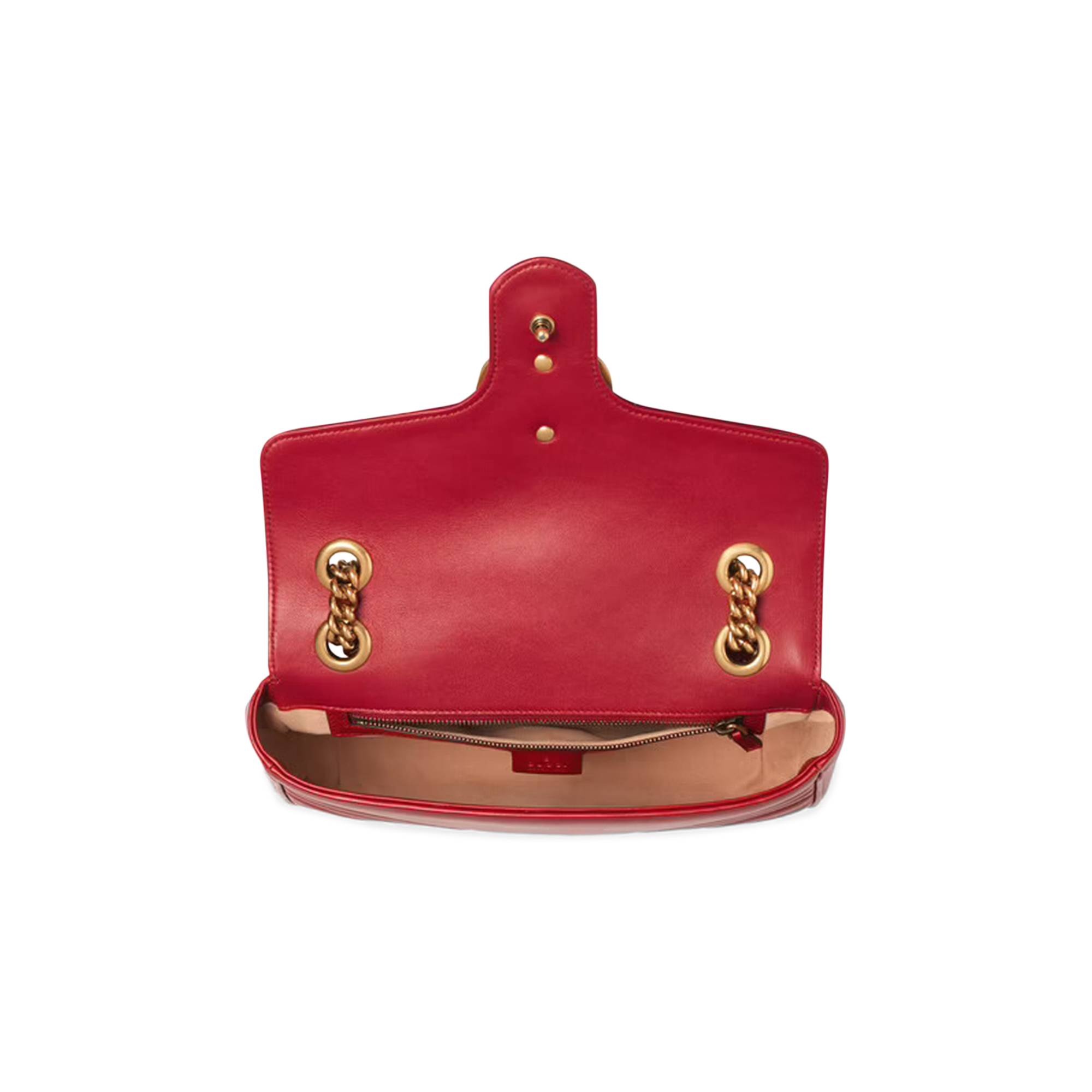 Gucci GG Marmont Small Matelassé Shoulder Bag 'Red' - 4