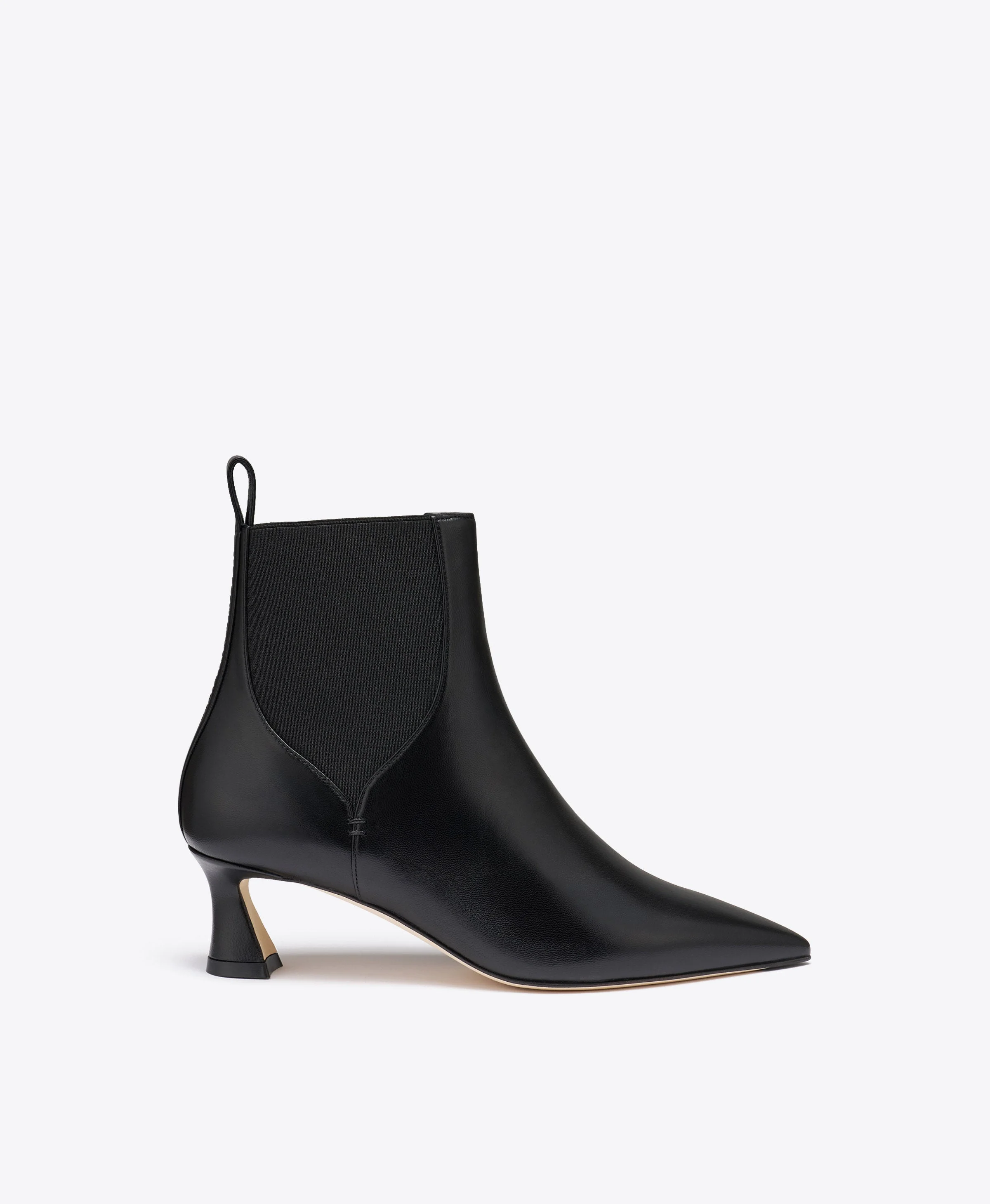 Carolyn 45 Black Leather Ankle Boots - 1