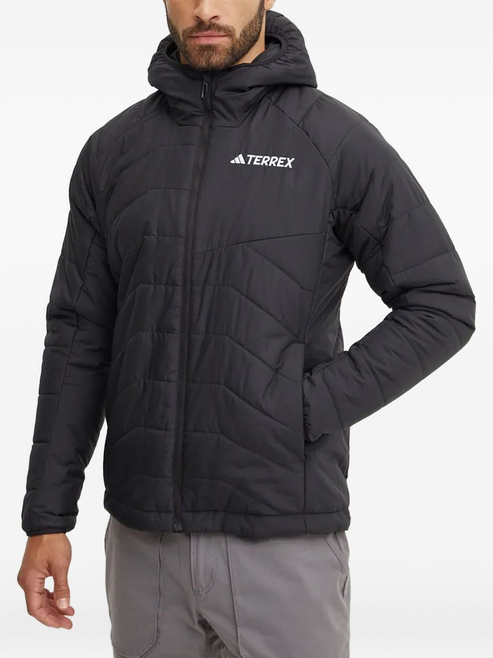 hooded-neck insulated jacket - 2