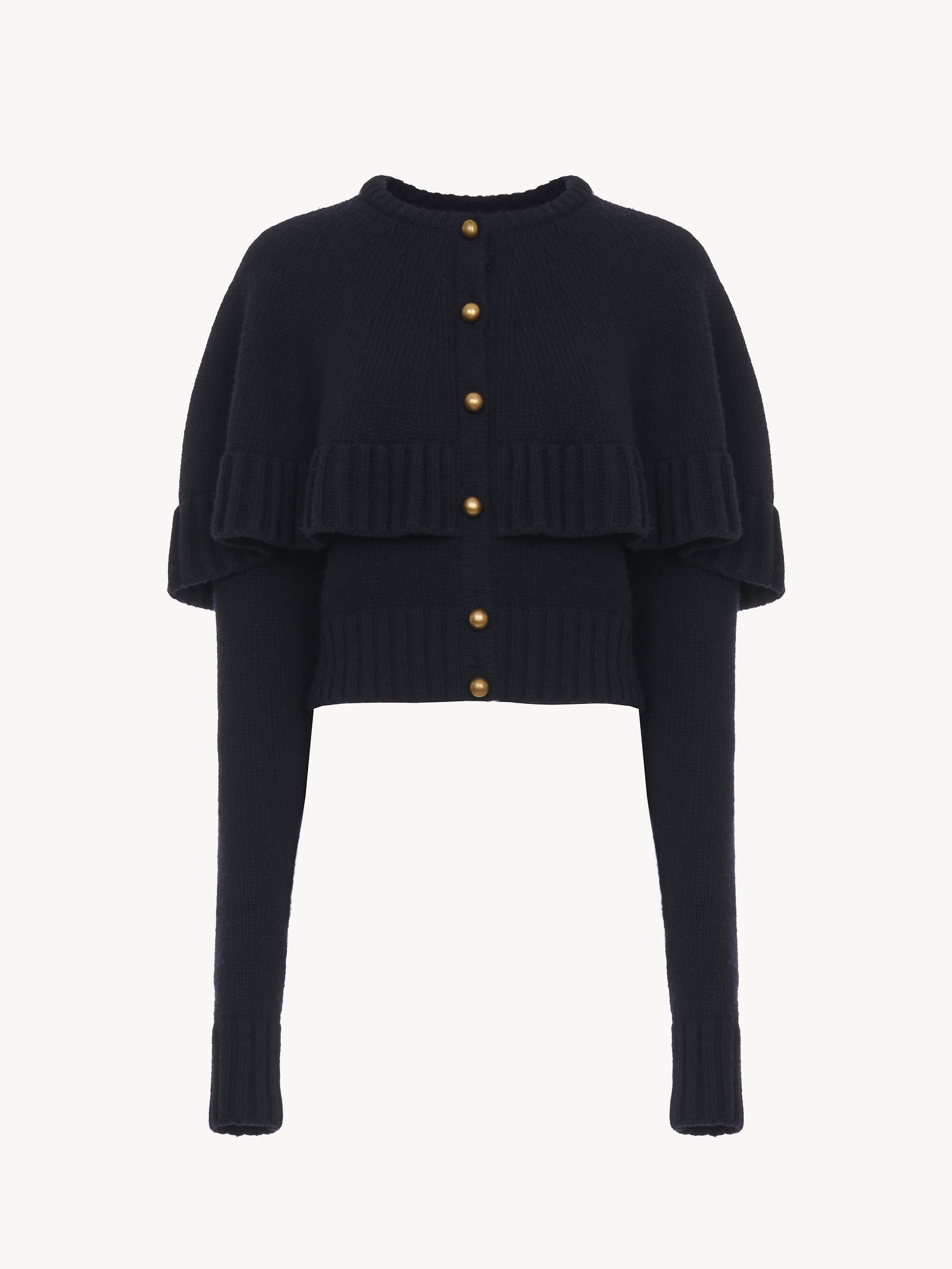 CAPE CARDIGAN IN WOOL & CASHMERE - 2