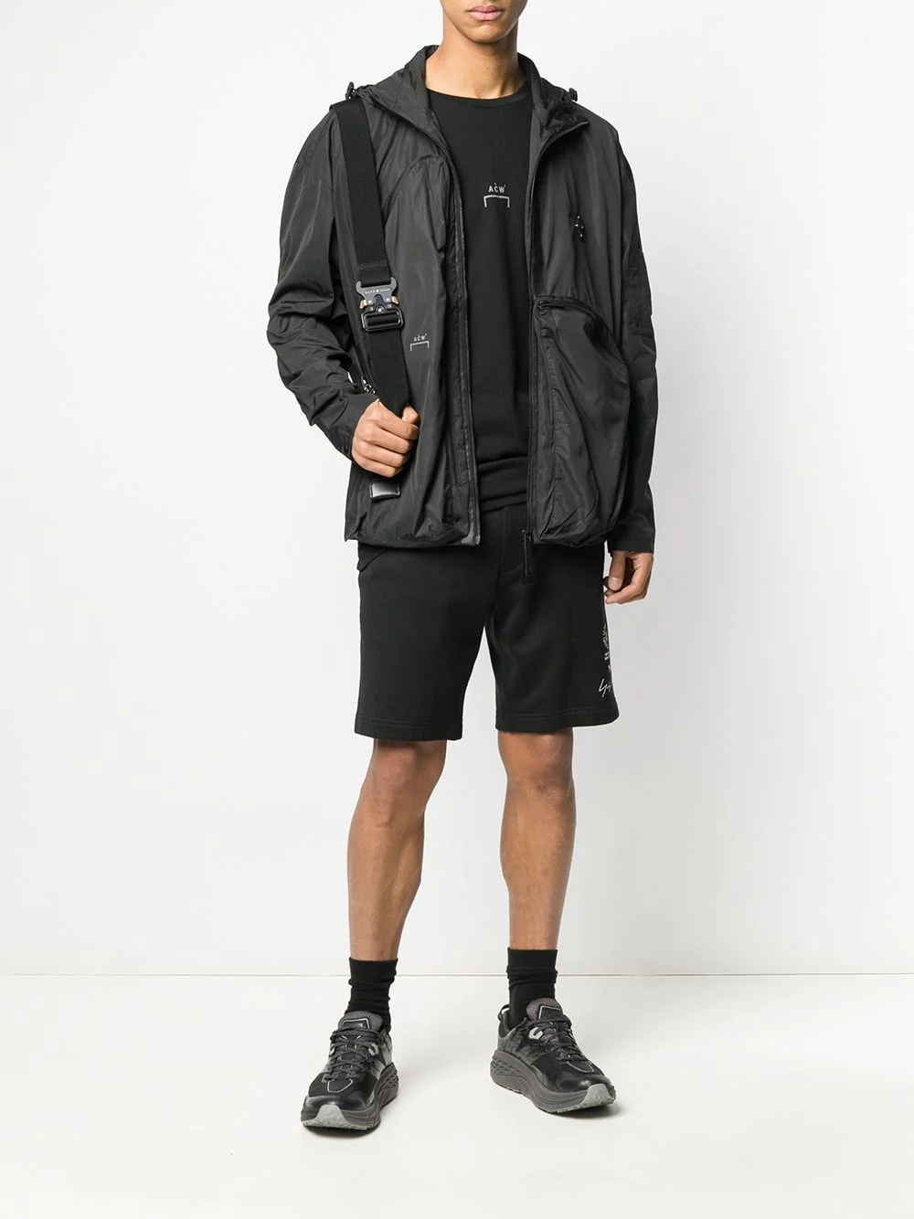 hooded shell jacket - 2