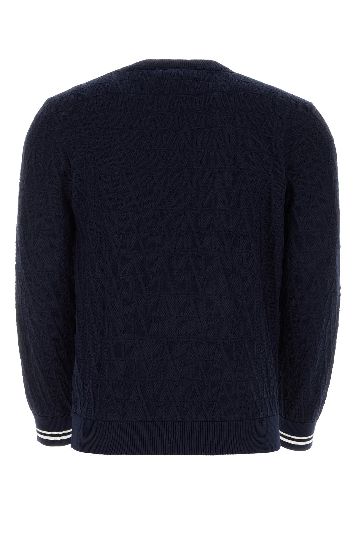 Dark blue cotton sweater - 2