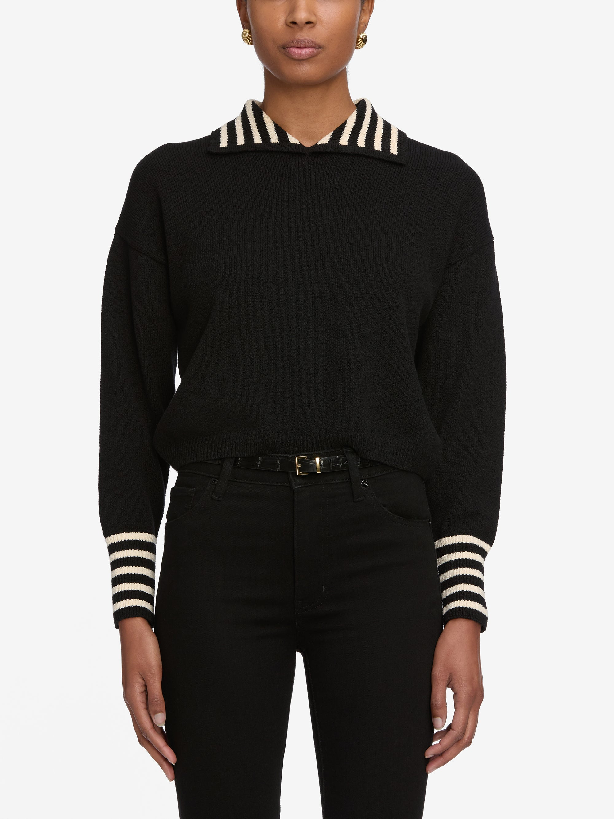 The Sailor Pullover in Black Multi - 3