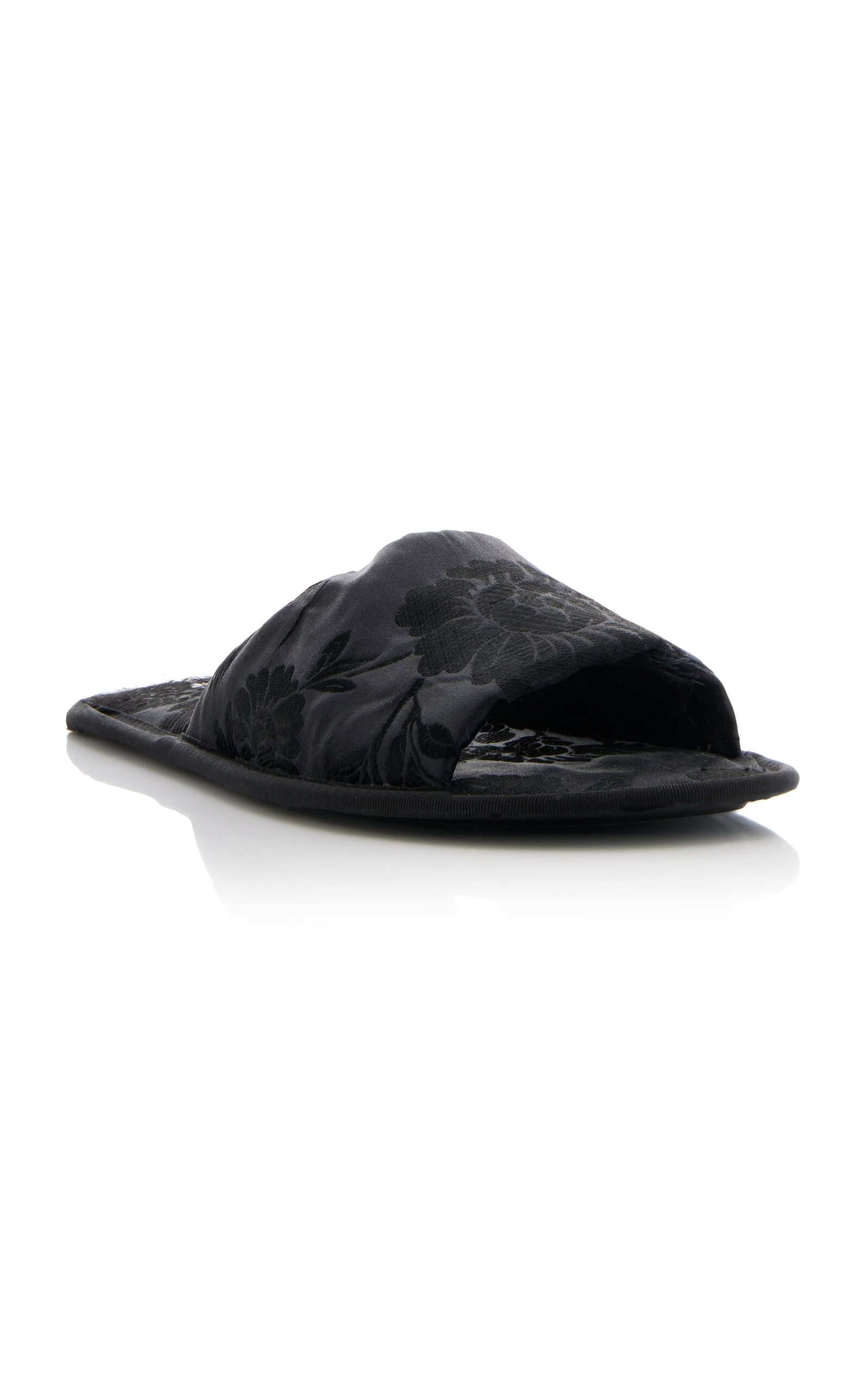 Frances Silk Jacquard Slippers black - 4