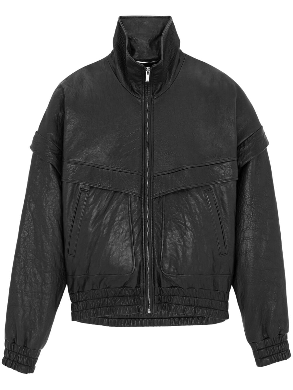 leather bomber jacket - 1