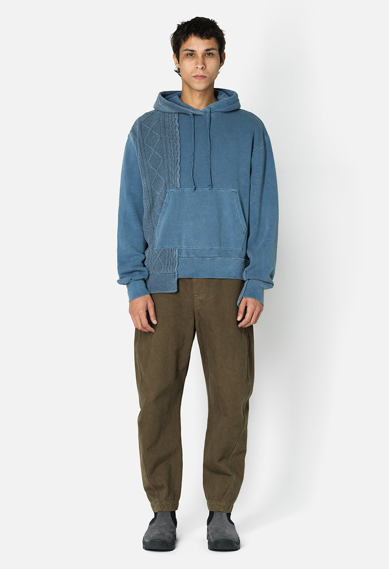 RECONSTRUCTED CABLE KNIT HOODIE 4