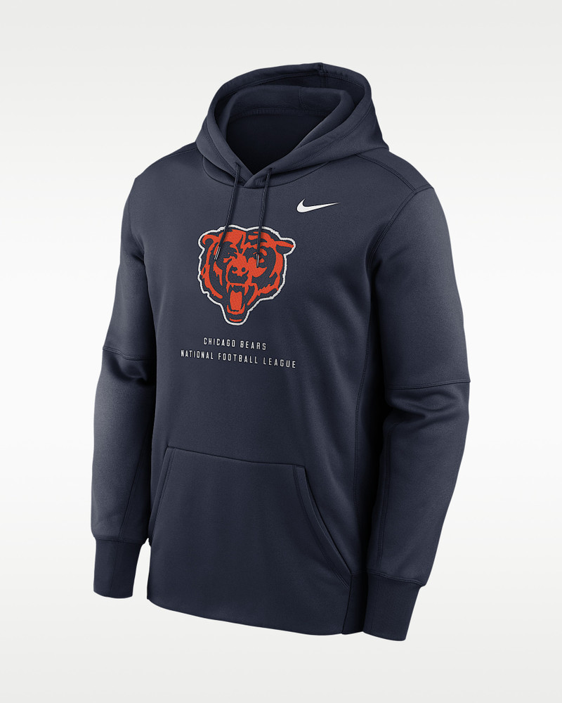 Chicago Bears Men's Nike Therma NFL Pullover Hoodie 1