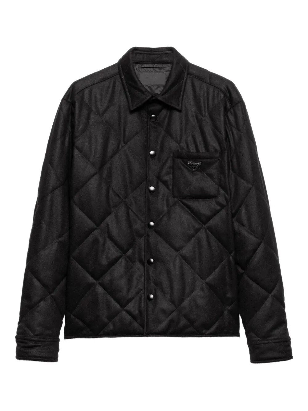 Prada Men Quilted Cashmere Shirt Jacket - 1
