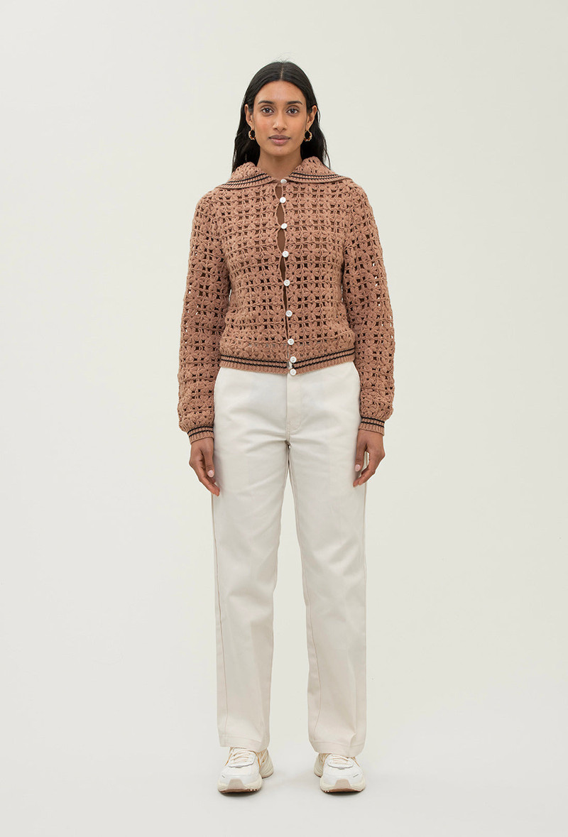 Magic Cardigan - Tan/Black 4