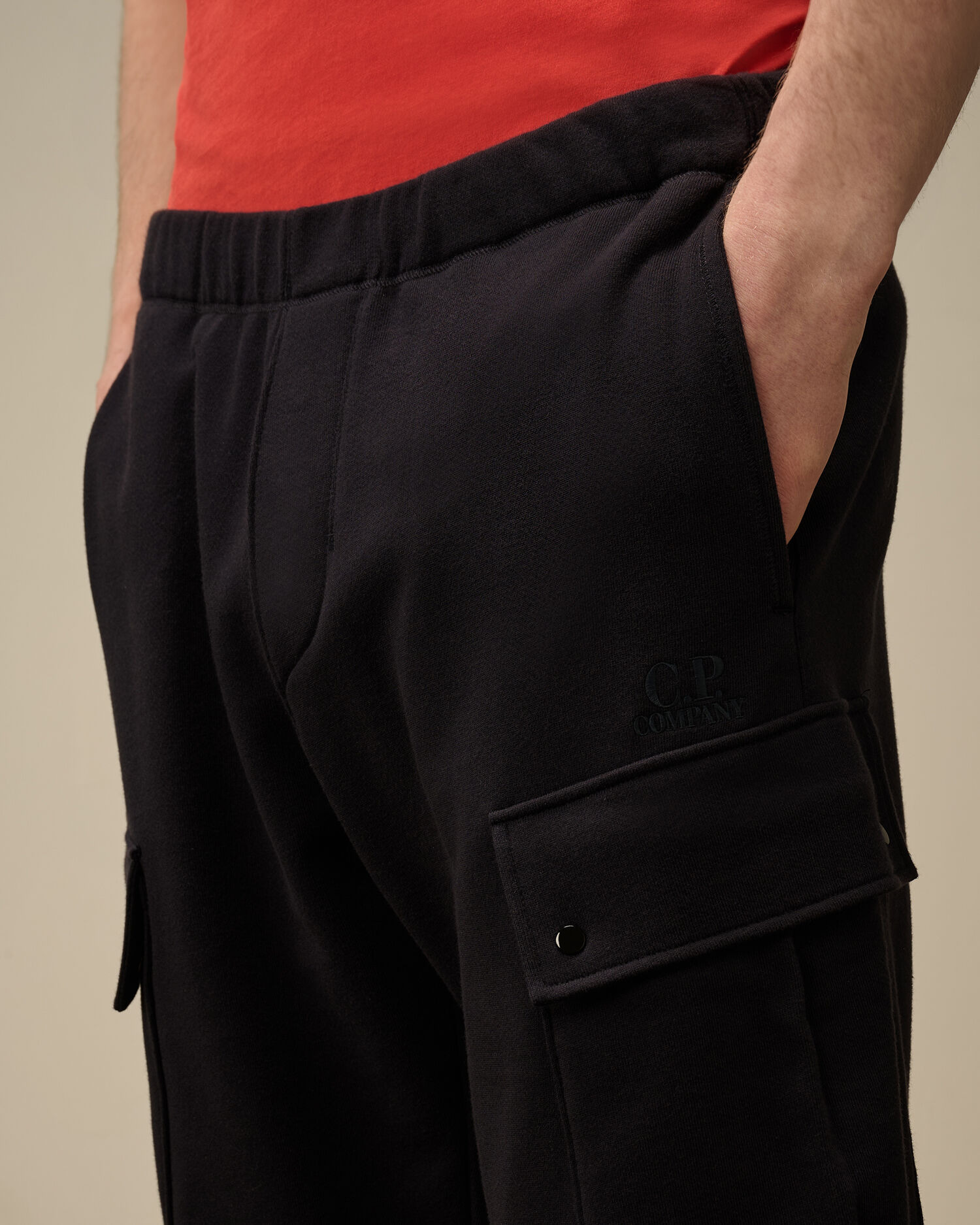Diagonal Raised Fleece Cargo Sweatpants - 5