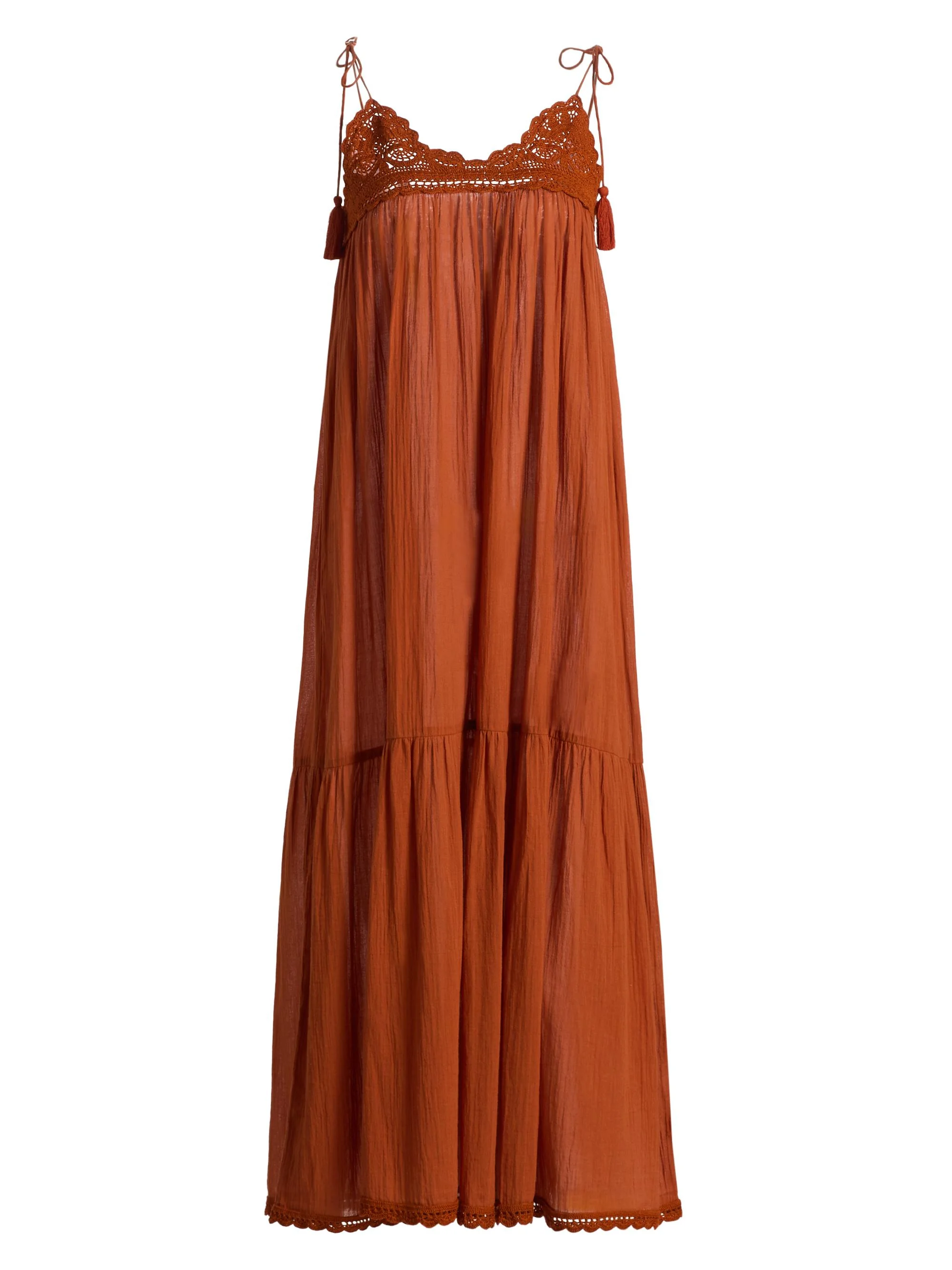 Women's Linnea Cotton V-Neck Midi-Dress - Sienna - 1