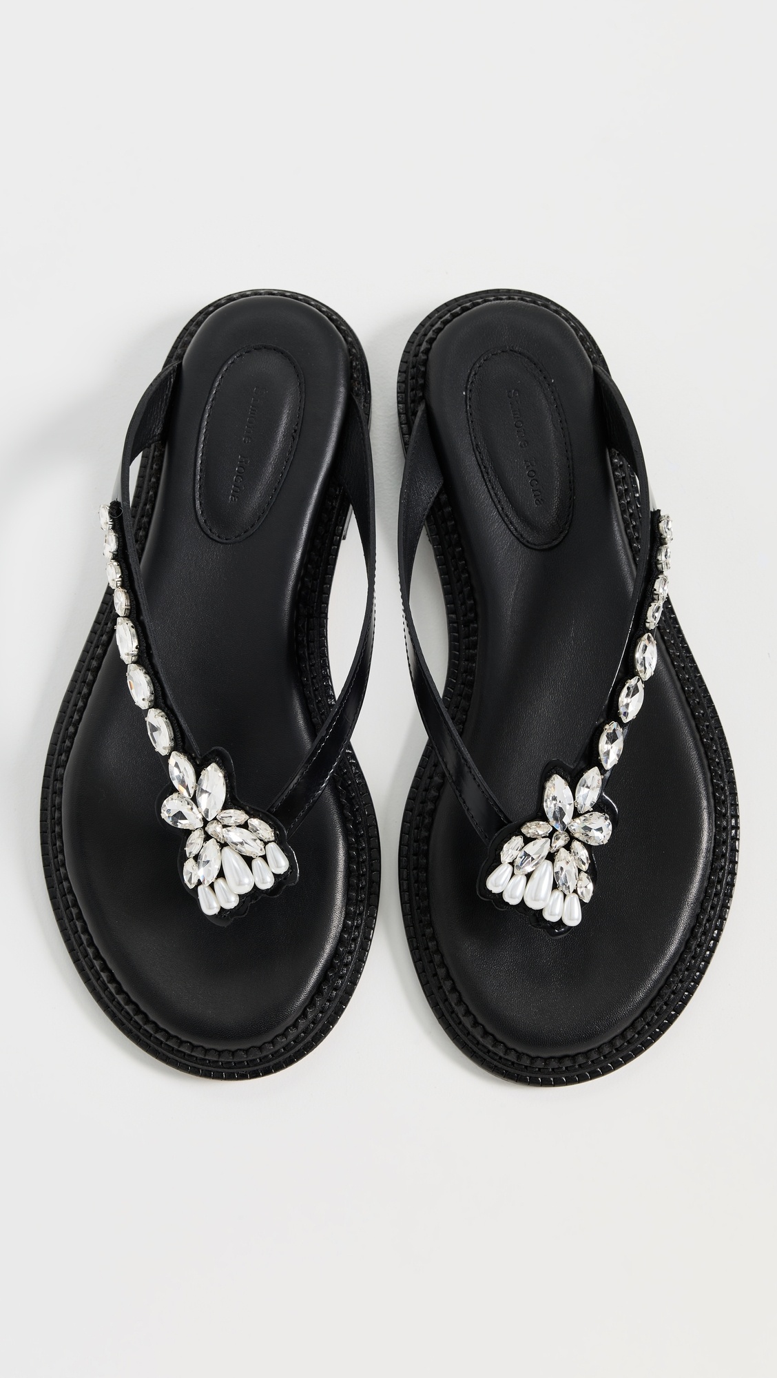 Embellished Thong Sandals - 1