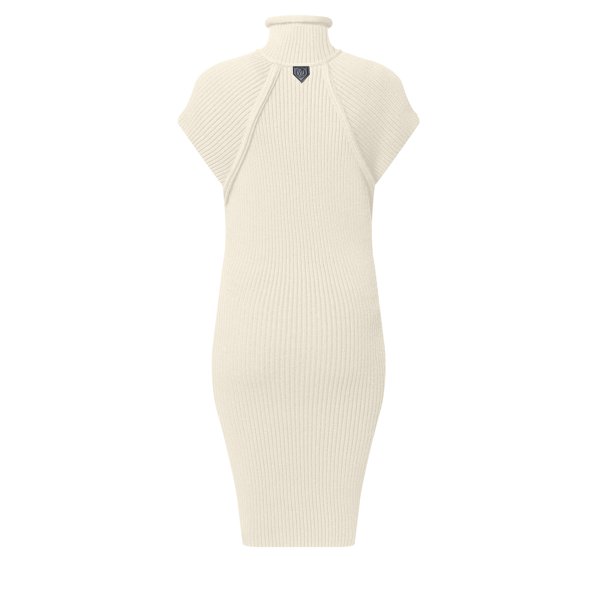 Roll Neck Ribbed Knit Dress - 3