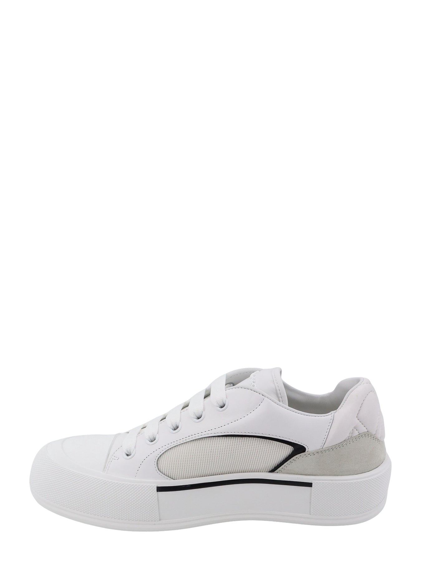 Leather and canvas sneakers - 2