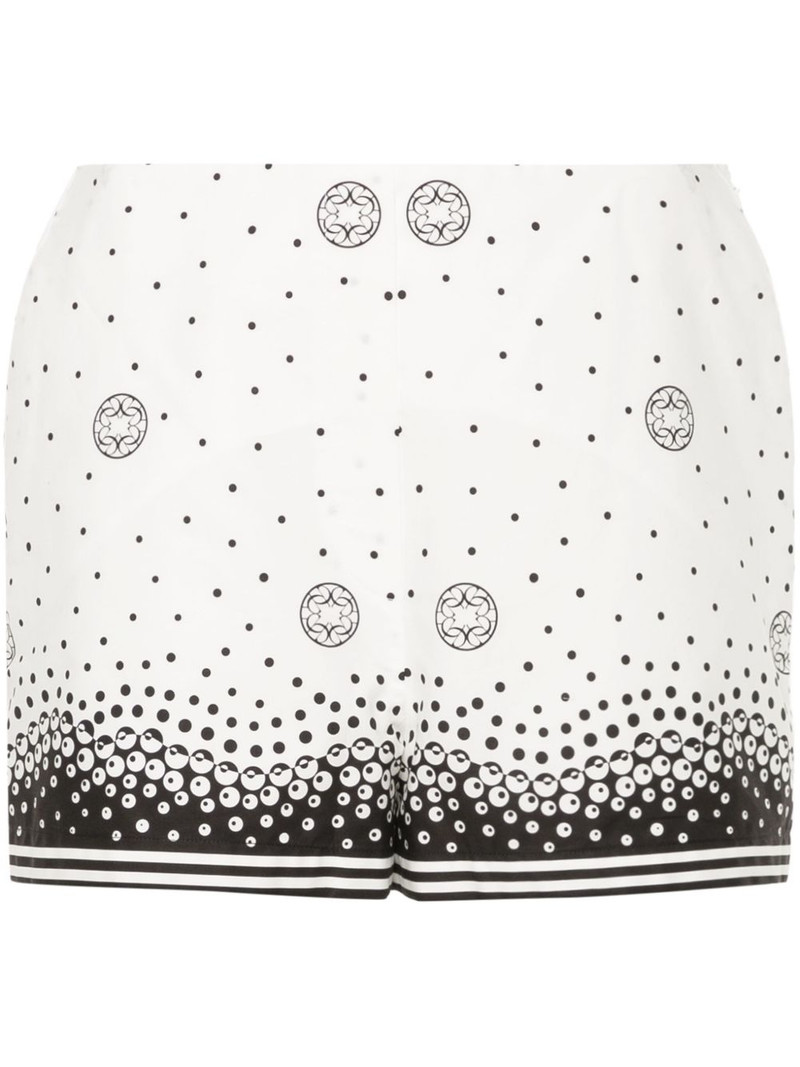 monogram-print cotton shorts 1