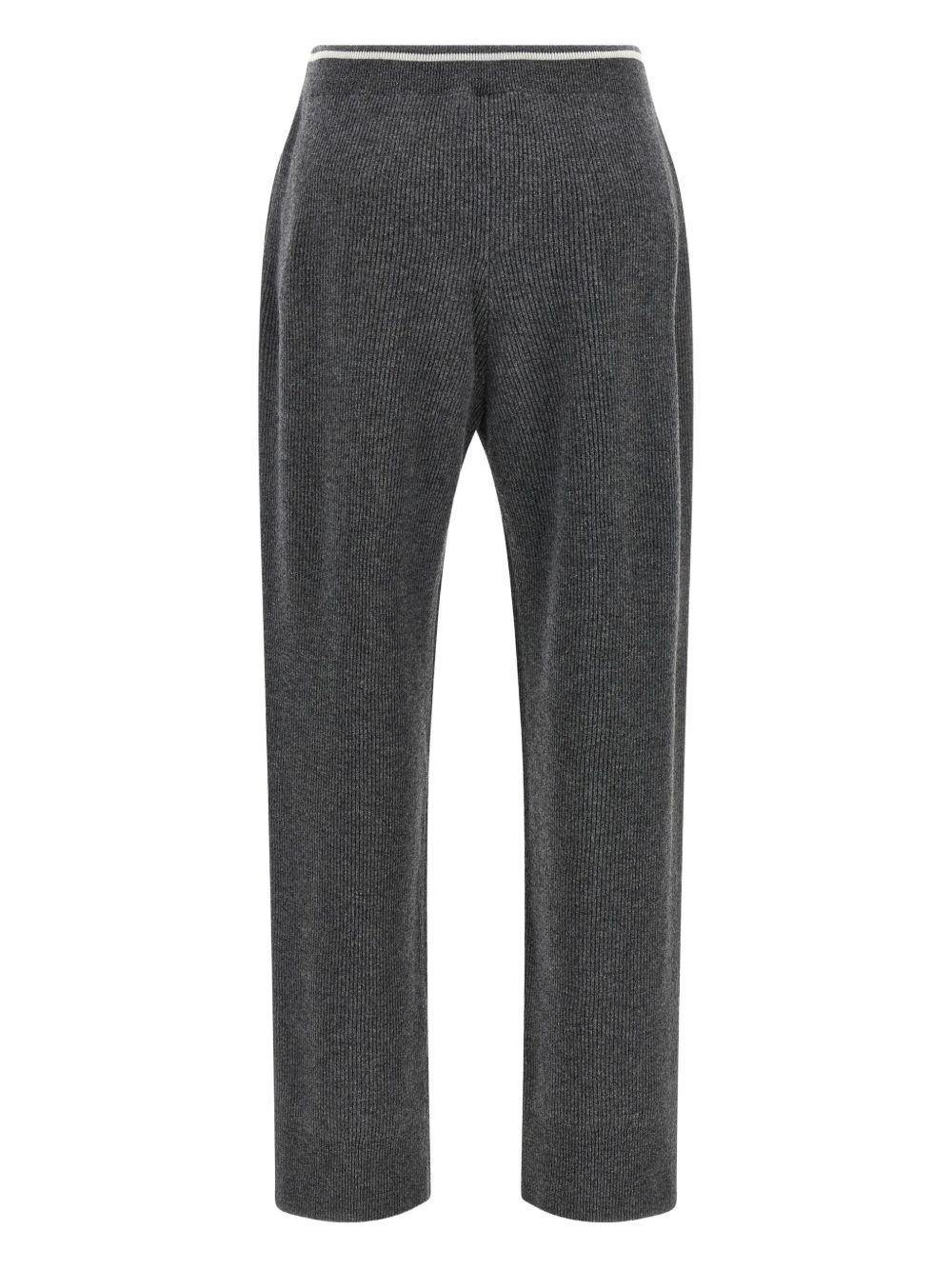 ribbed drawstring trousers - 2