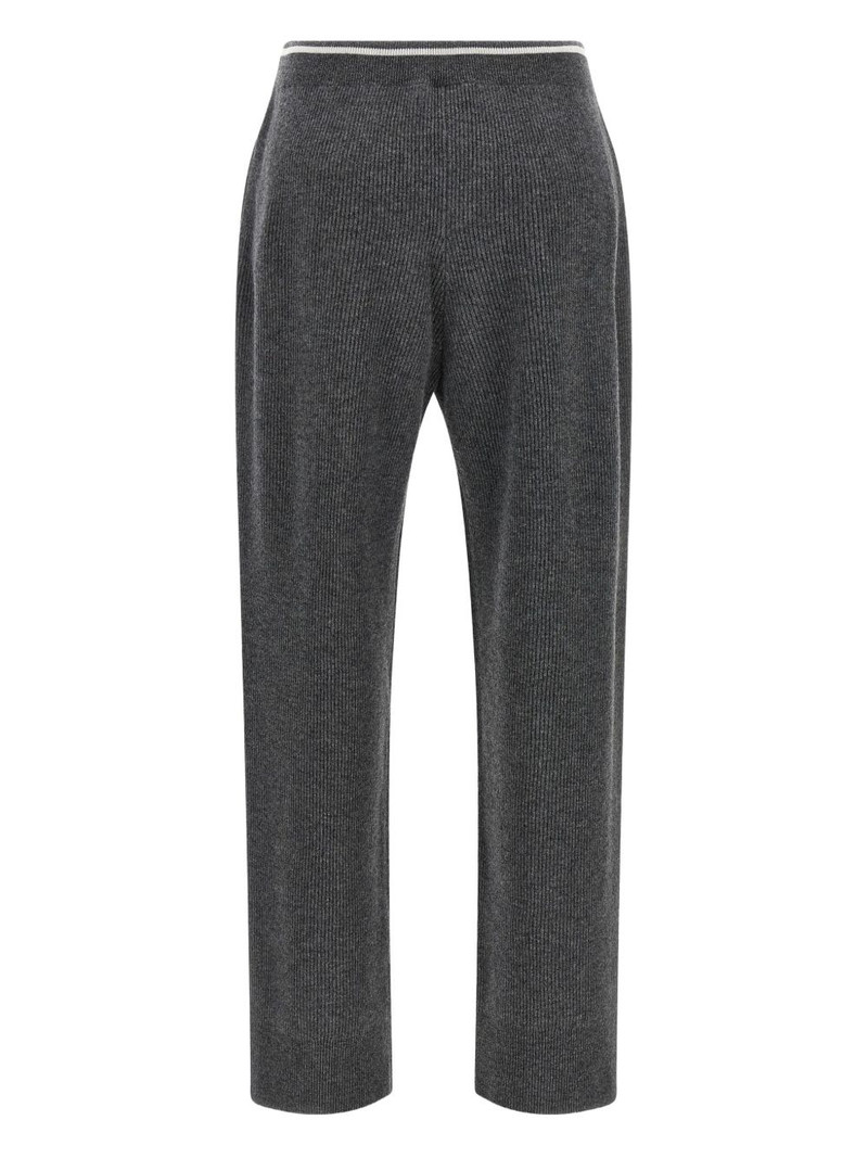 Brunello Cucinelli ribbed drawstring trousers outlook