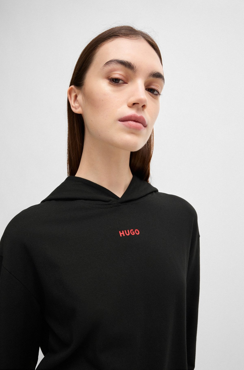 STRETCH-JERSEY HOODIE WITH LOGO PRINT 4