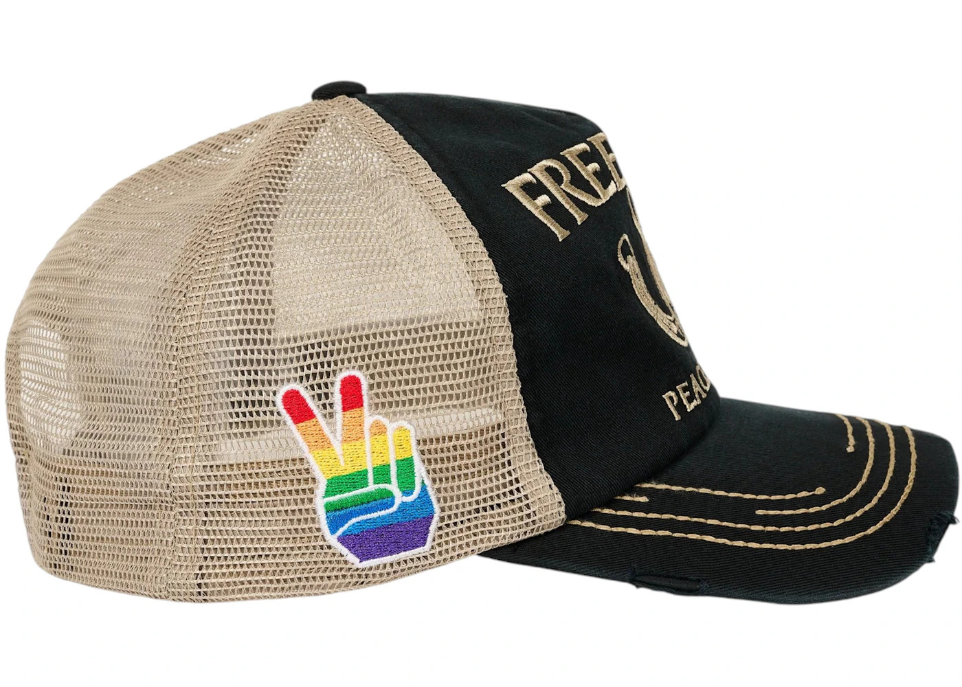 Palace Freedom Distressed Trucker Black - 2