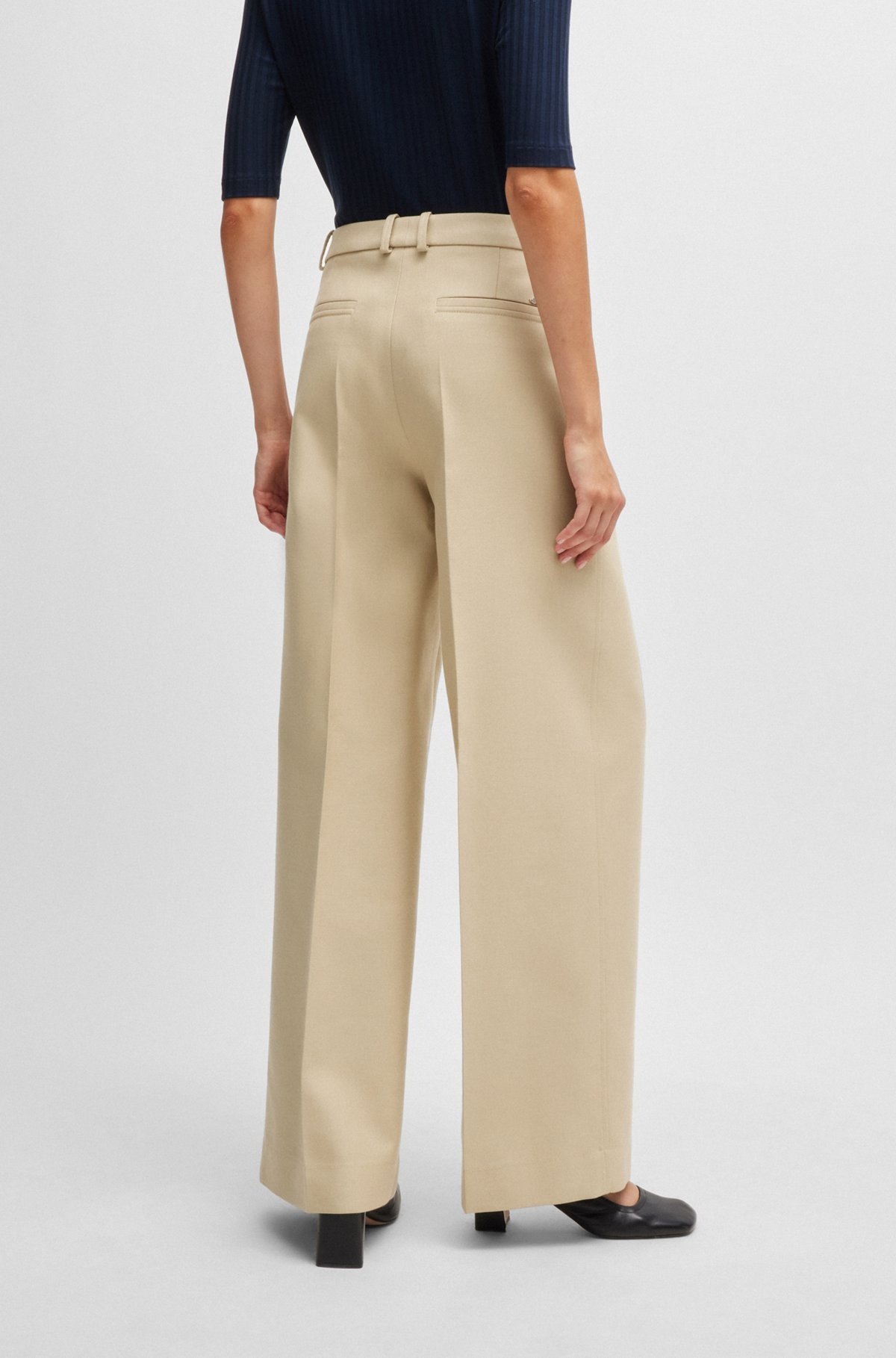 RELAXED-FIT TROUSERS IN A COTTON BLEND - 4