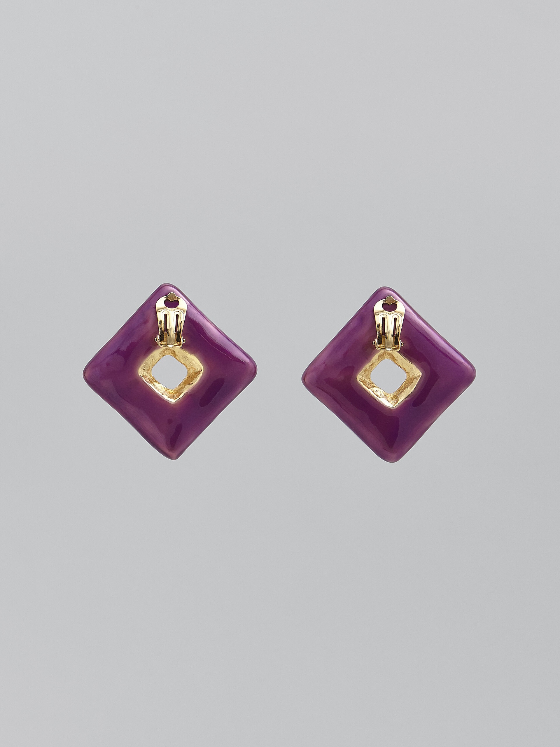 TRAPEZE PURPLE EARRINGS - 3