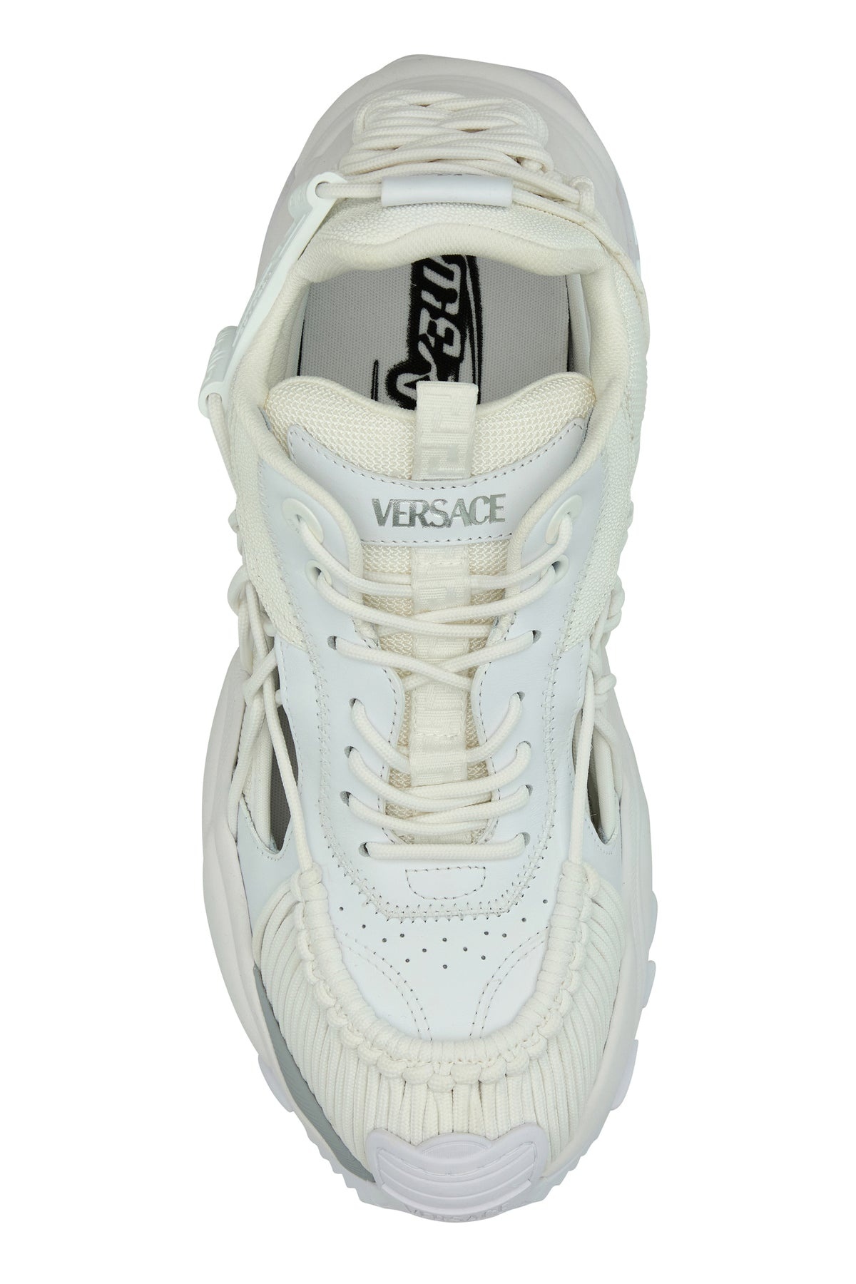 White leather and fabric Versace Mercury M_VS_01 sneakers - 4