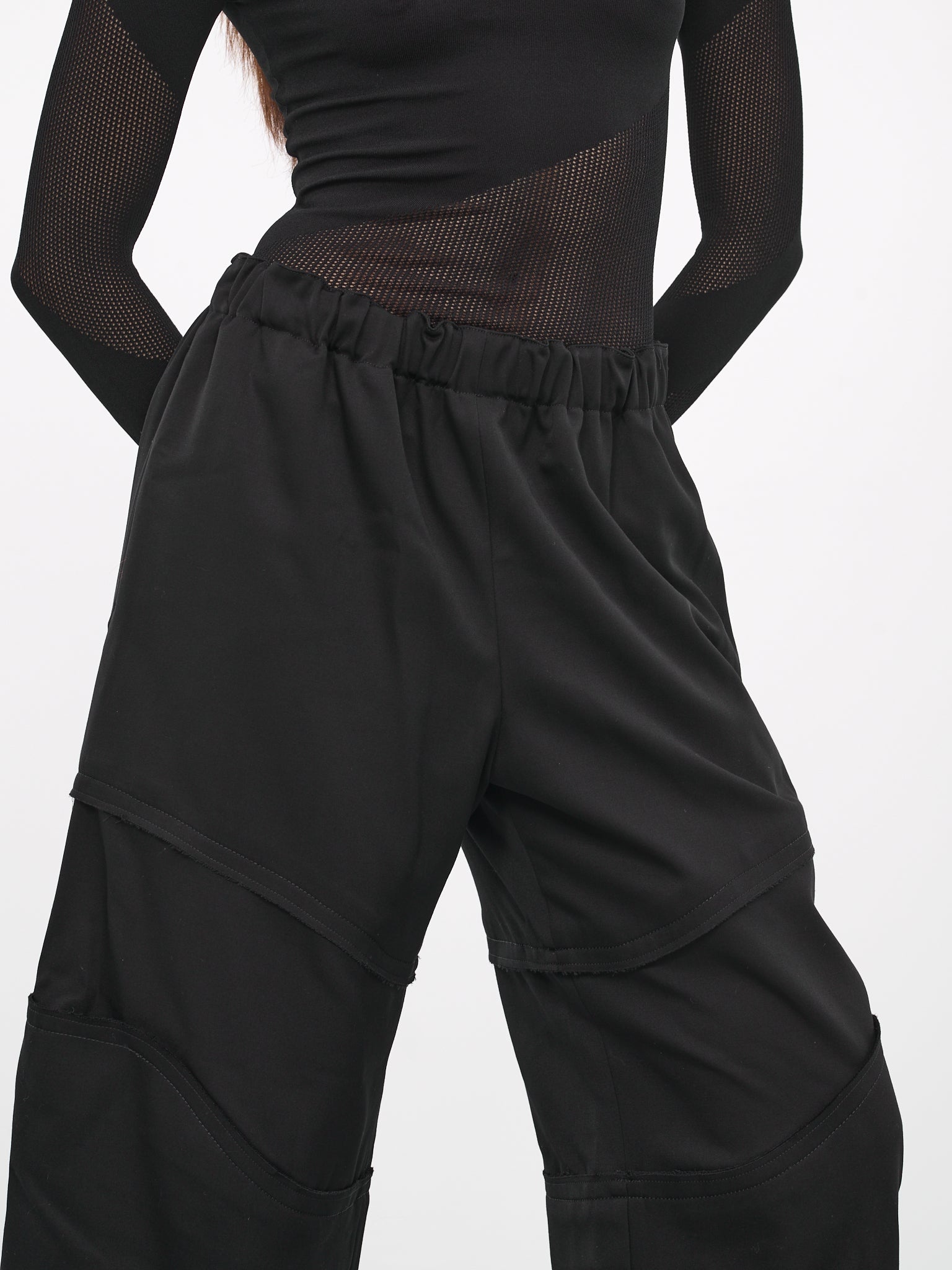 Cropped Elasticated Trousers - 5