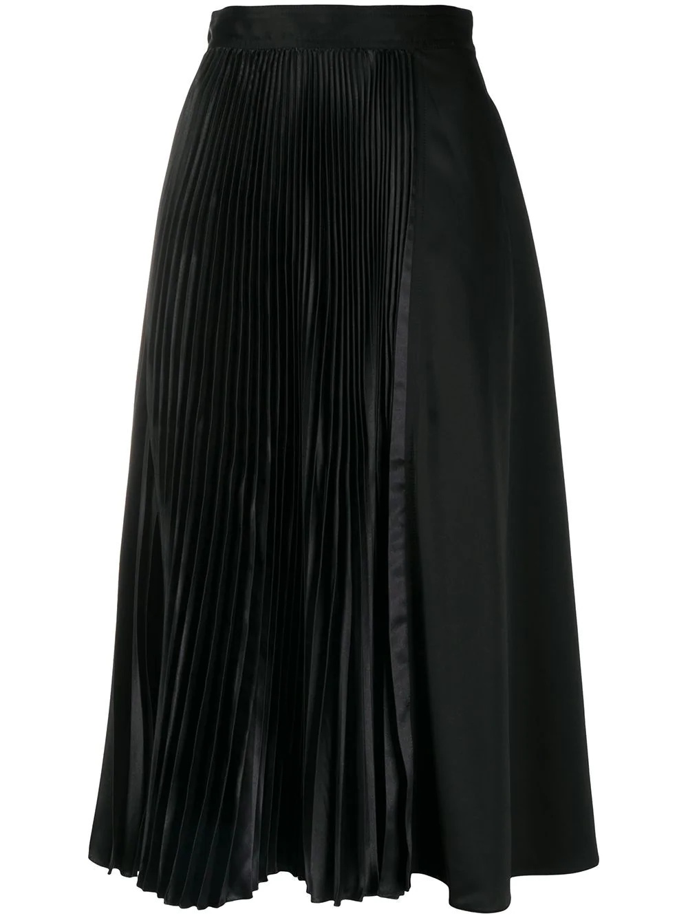 pleated-panel midi skirt - 1