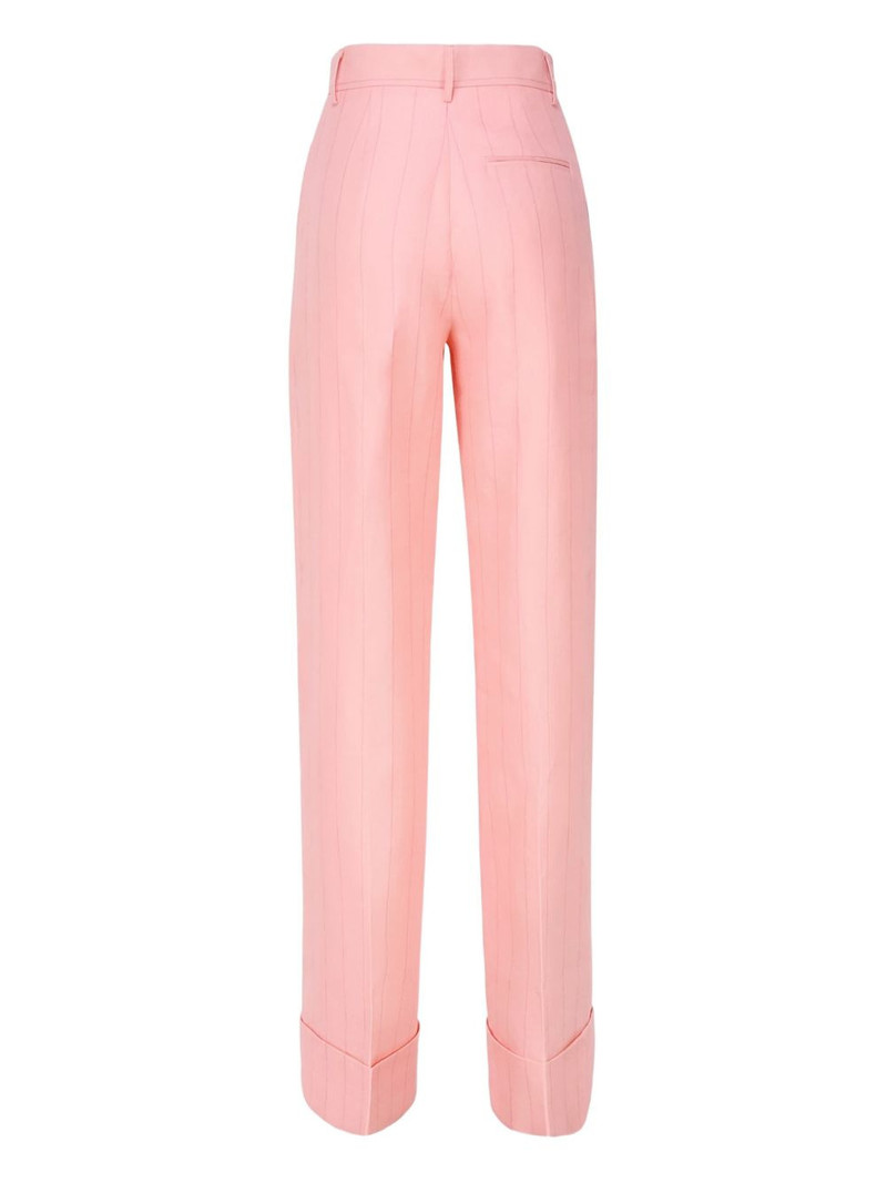 THE ANDAMANE pleated pinstripe tailored trousers outlook