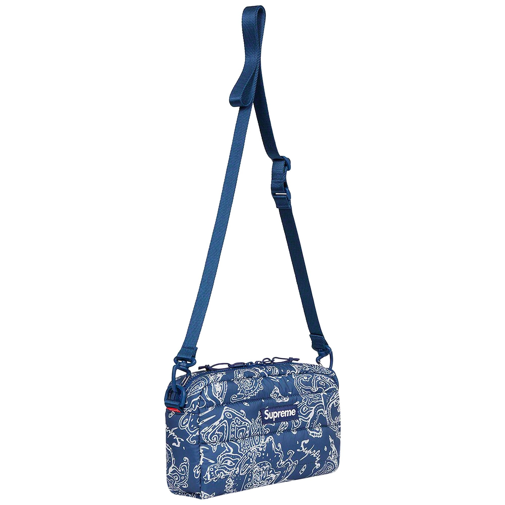 Supreme Puffer Side Bag 'Blue Paisley' - 3