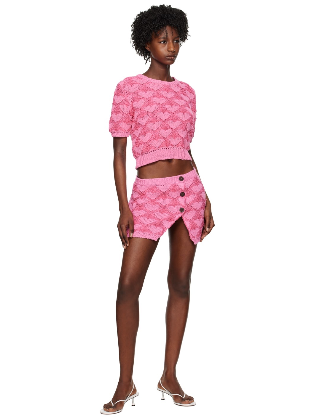Pink Heart Miniskirt - 4