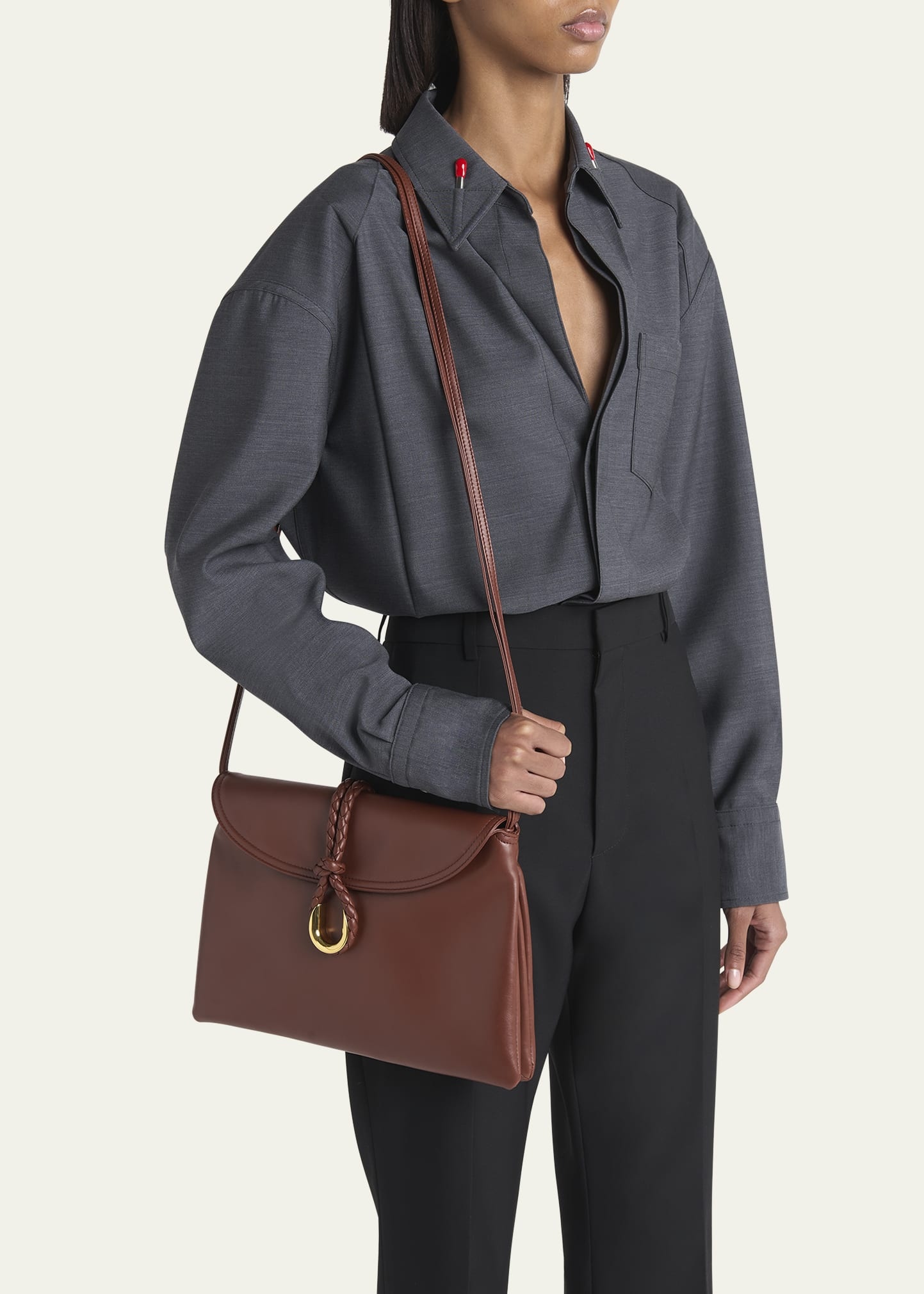 Liberta Medium Flap Leather Crossbody Bag - 2